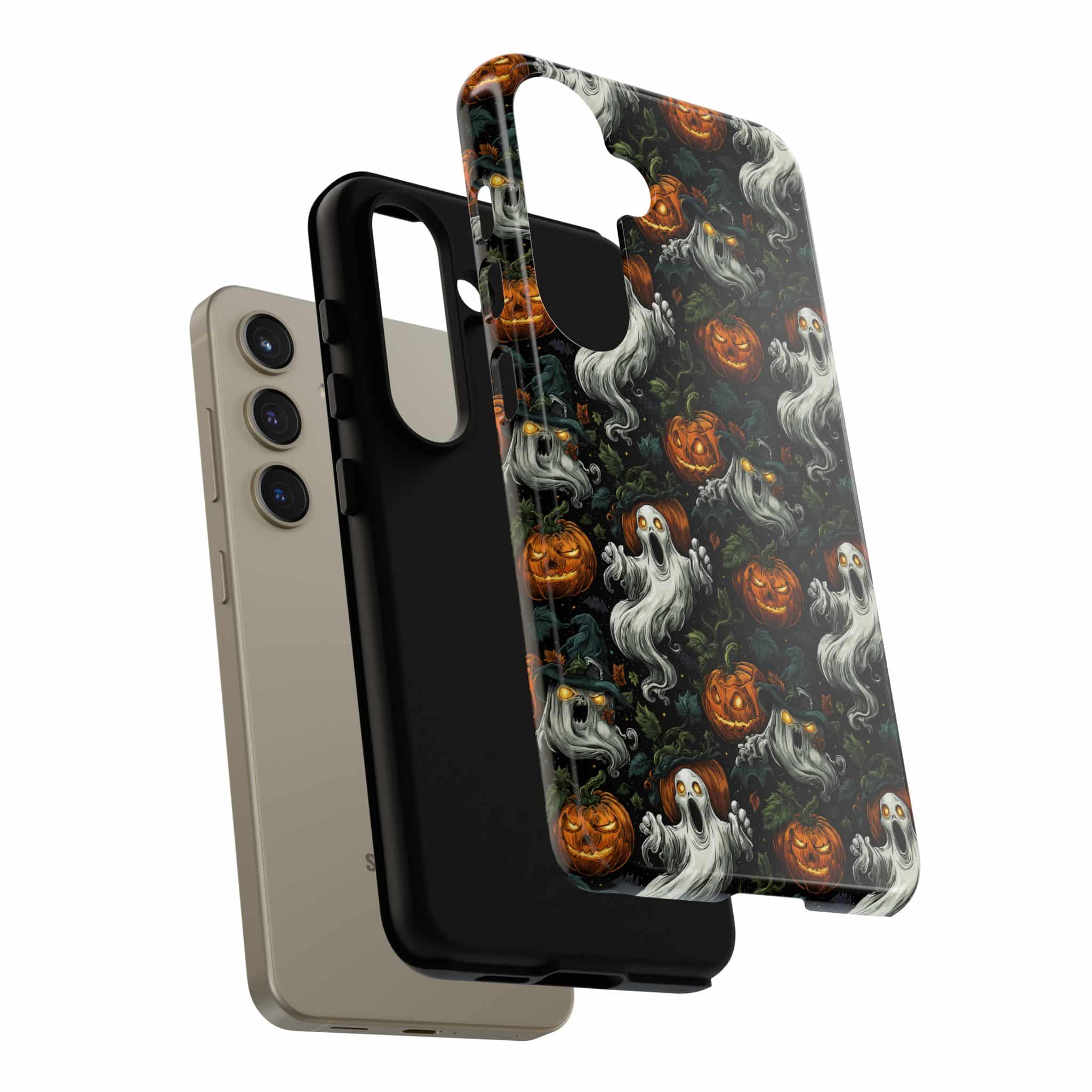 Ghosts & Pumpkins Pattern 1 Samsung & iPhone Ultra Tough Cases - Image 94