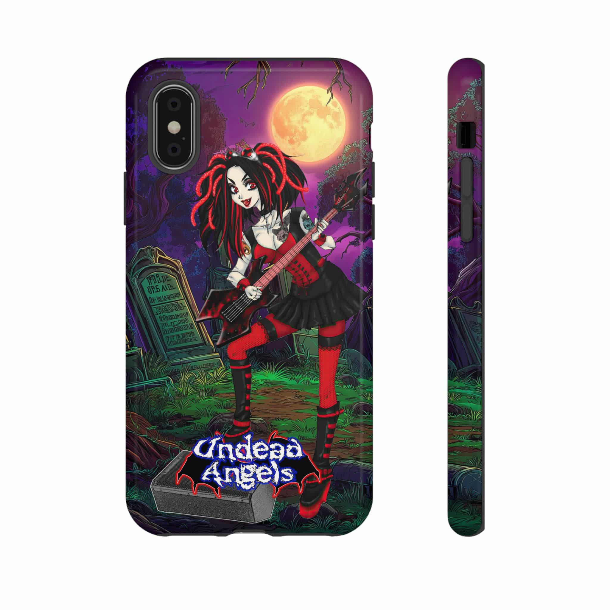 Undead Angels Vampire Guitarist Crimson Classic 2025 Edition Samsung & iPhone Ultra Tough Cases - Image 35