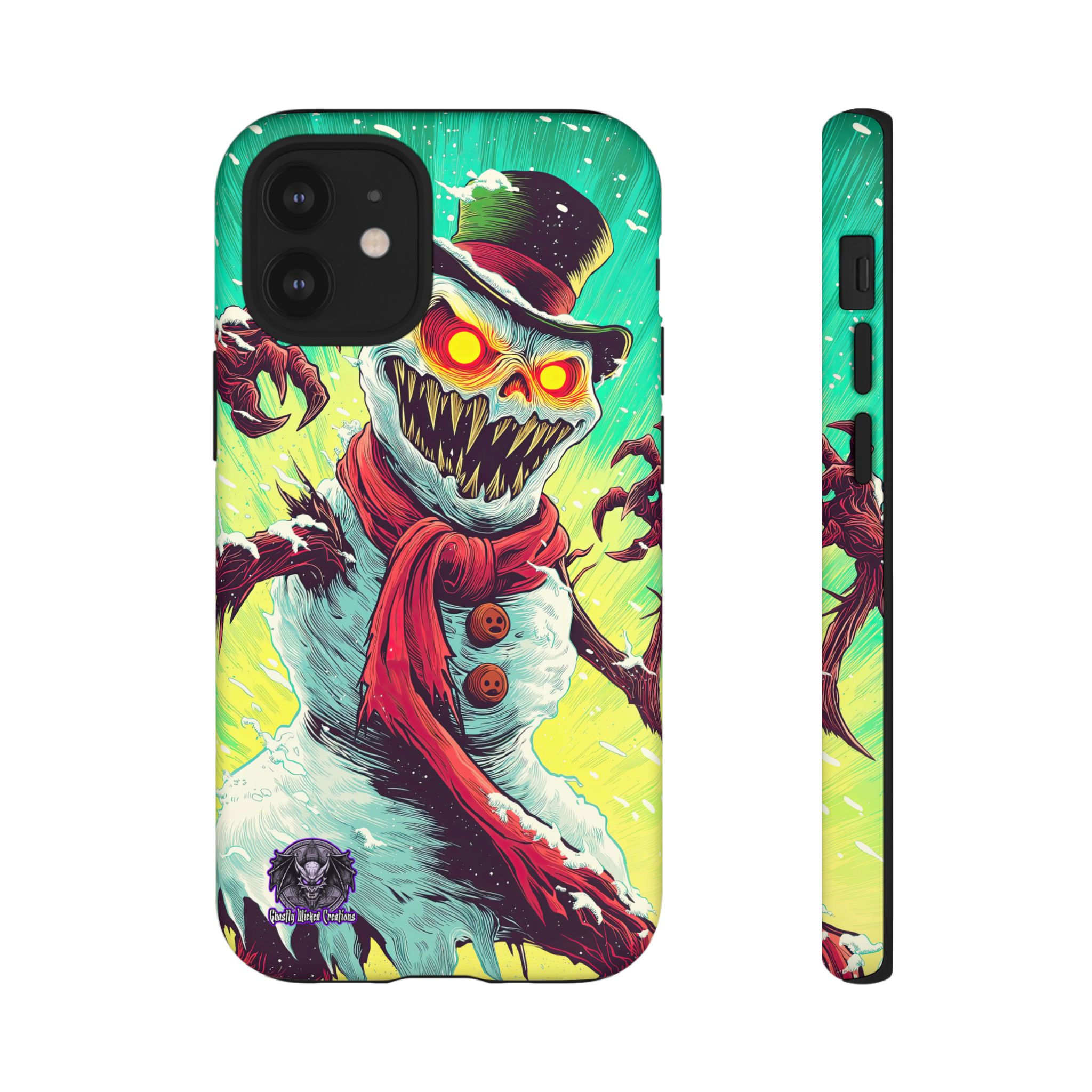 Sadistic Snowman Pop 60’s Art Style Samsung & iPhone Ultra Tough Cases - Image 52