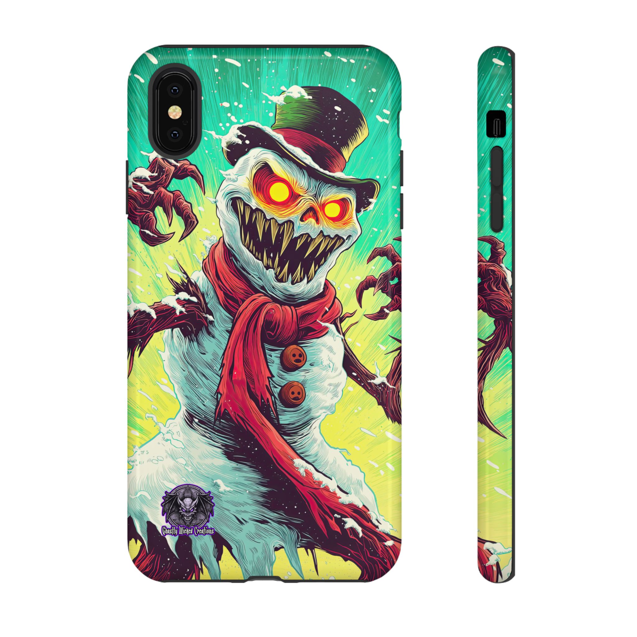 Sadistic Snowman Pop 60’s Art Style Samsung & iPhone Ultra Tough Cases - Image 37