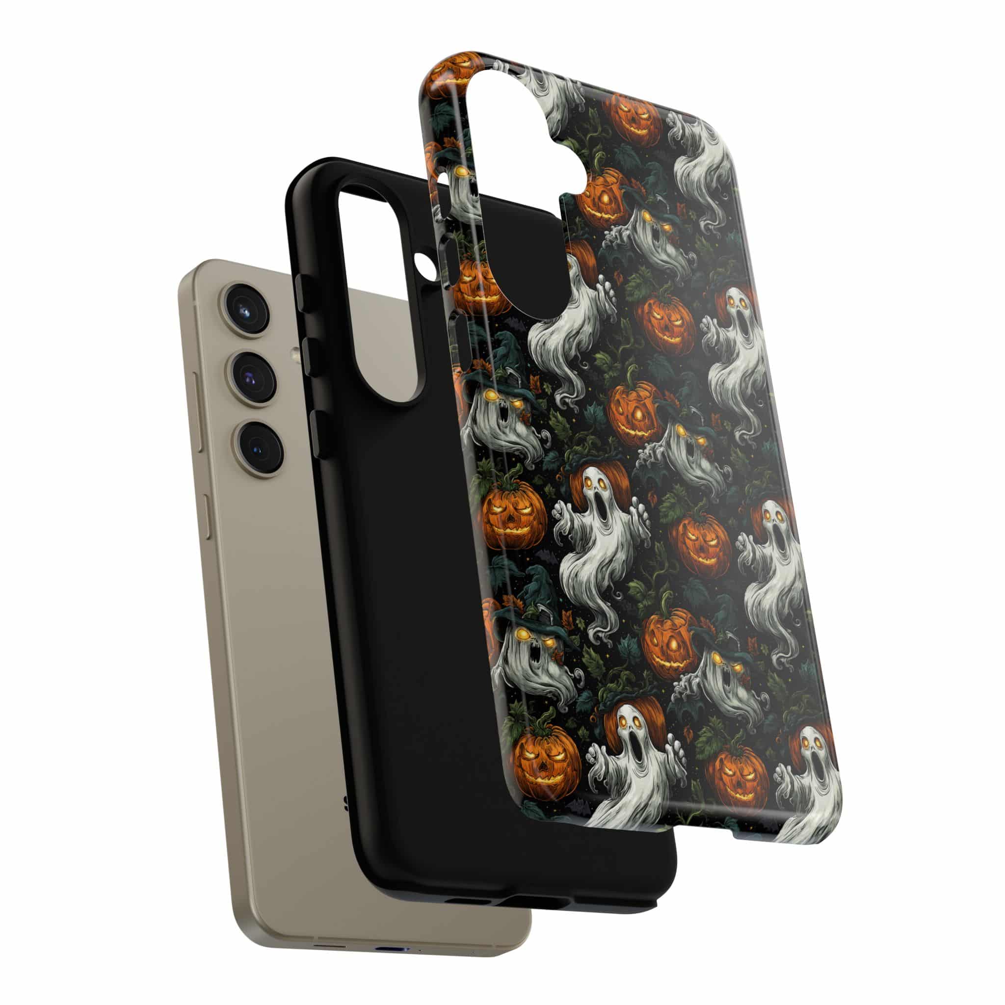 Ghosts & Pumpkins Pattern 1 Samsung & iPhone Ultra Tough Cases - Image 22