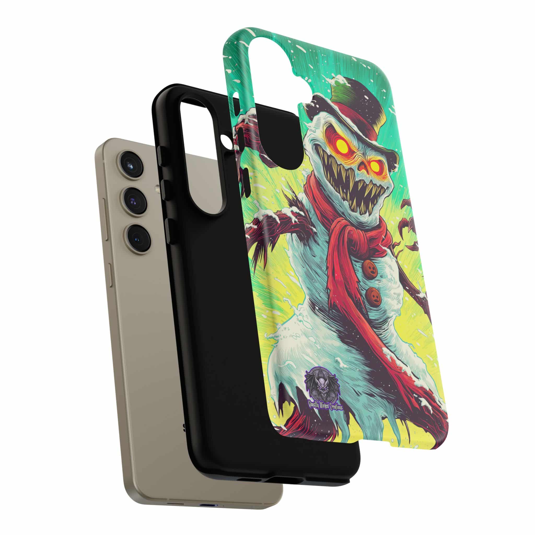 Sadistic Snowman Pop 60’s Art Style Samsung & iPhone Ultra Tough Cases - Image 24
