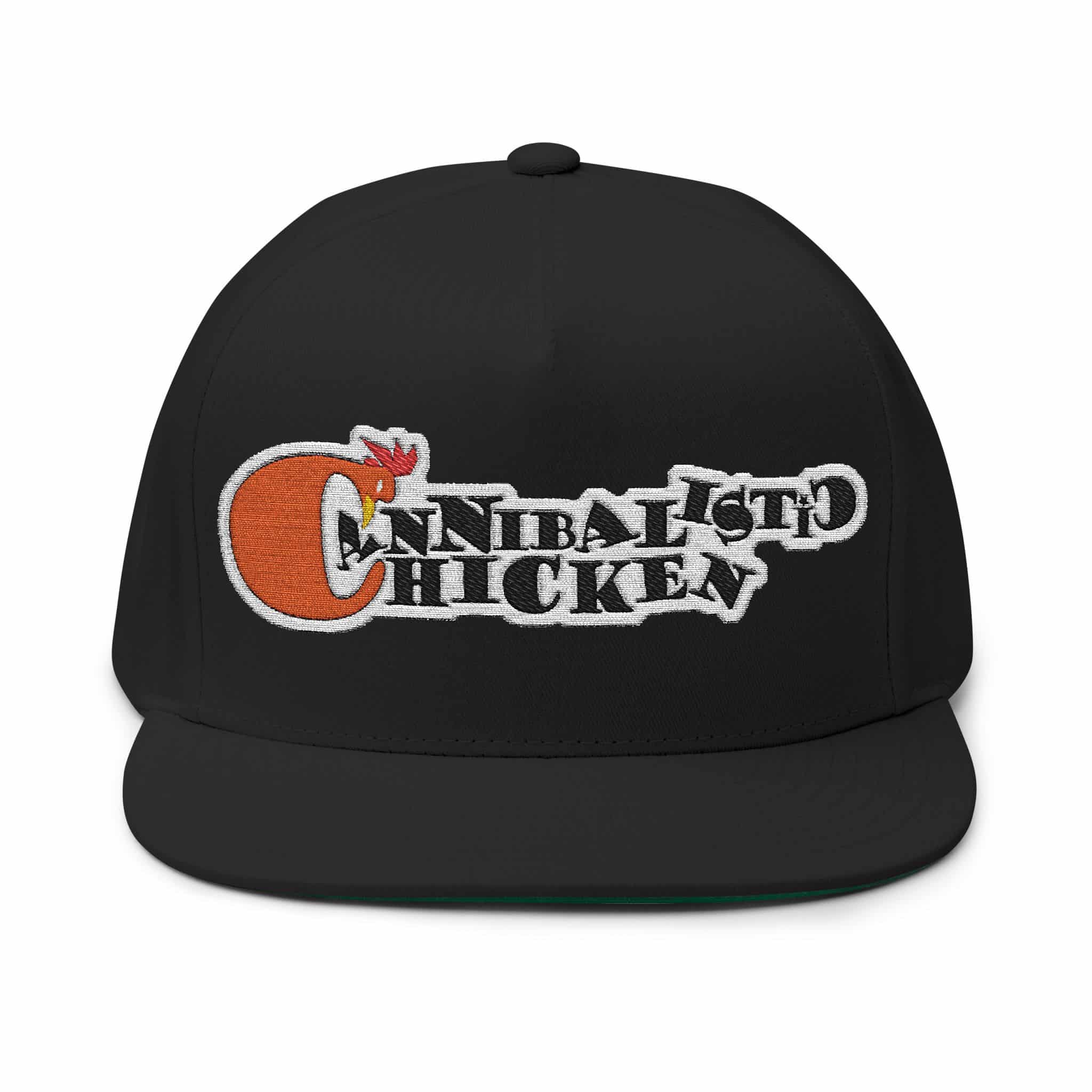Embroidered Cannibalistic Chicken Band New Logo 2 Flat Bill Cap Snapback - Image 3