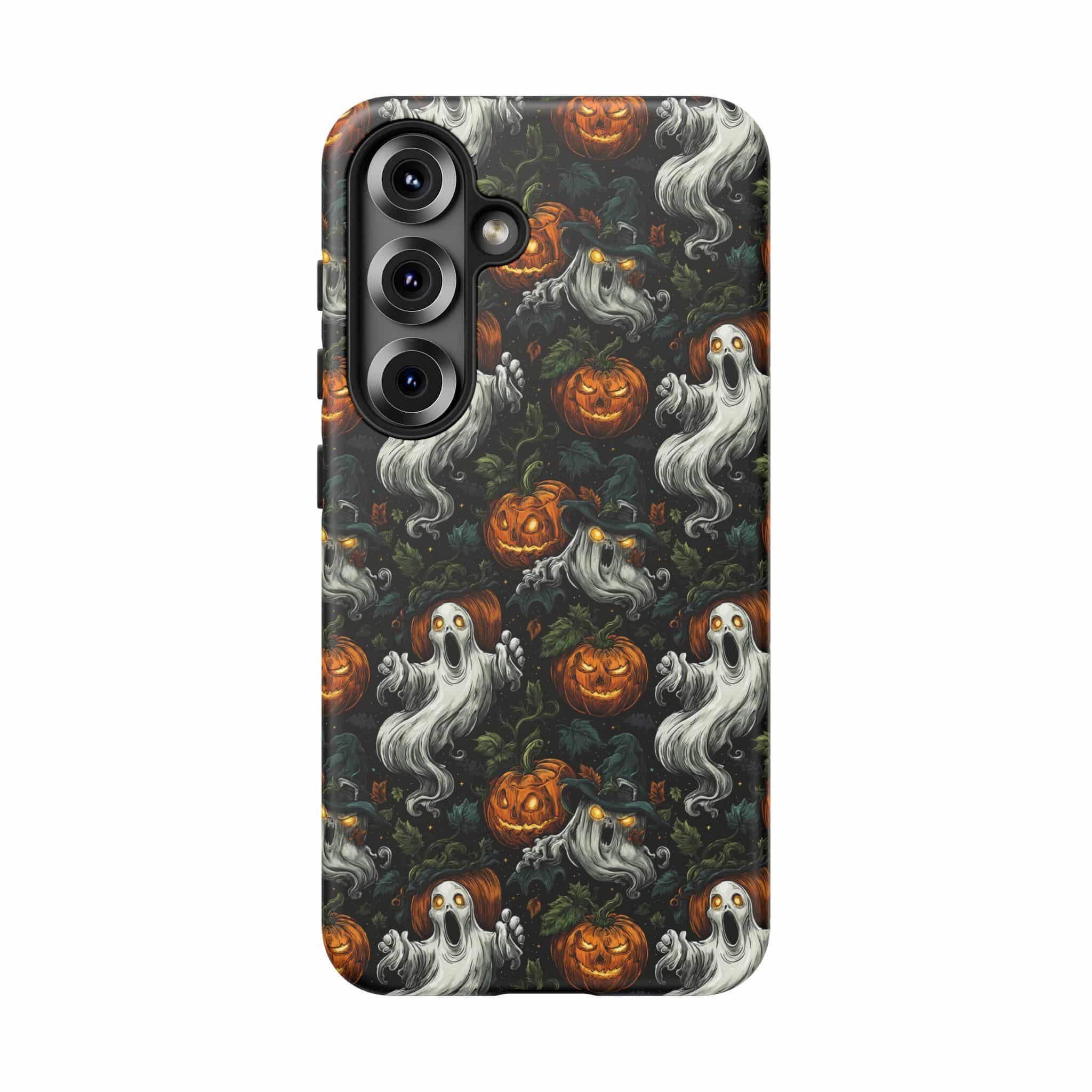 Ghosts & Pumpkins Pattern 1 Samsung & iPhone Ultra Tough Cases - Image 107