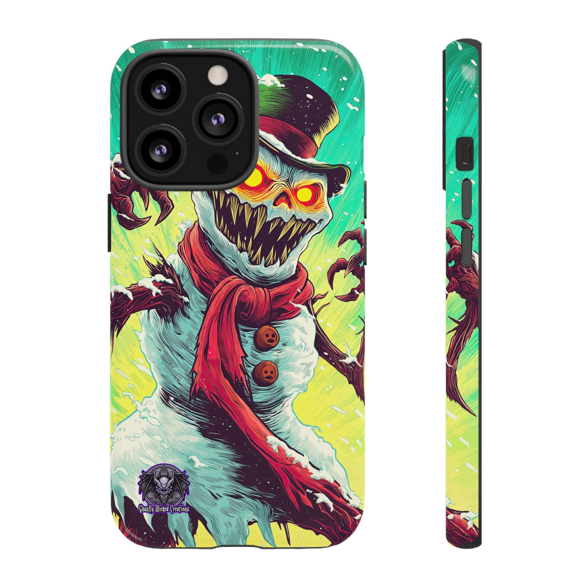 Sadistic Snowman Pop 60’s Art Style Samsung & iPhone Ultra Tough Cases - Image 63