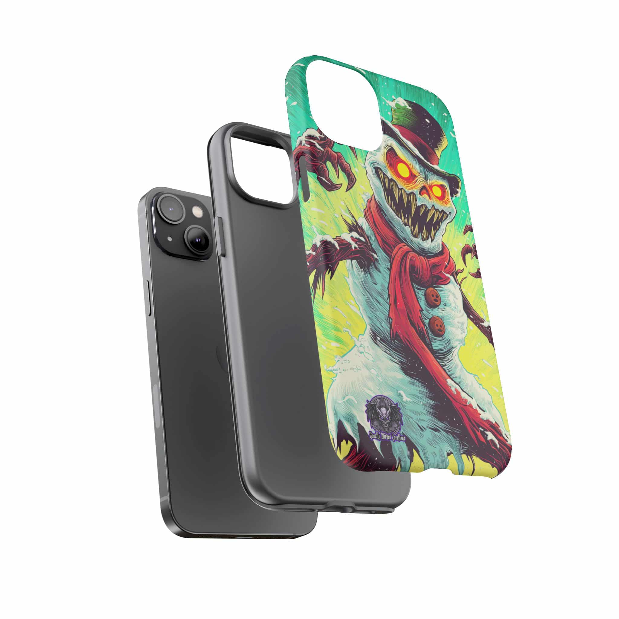 Sadistic Snowman Pop 60’s Art Style Samsung & iPhone Ultra Tough Cases - Image 80