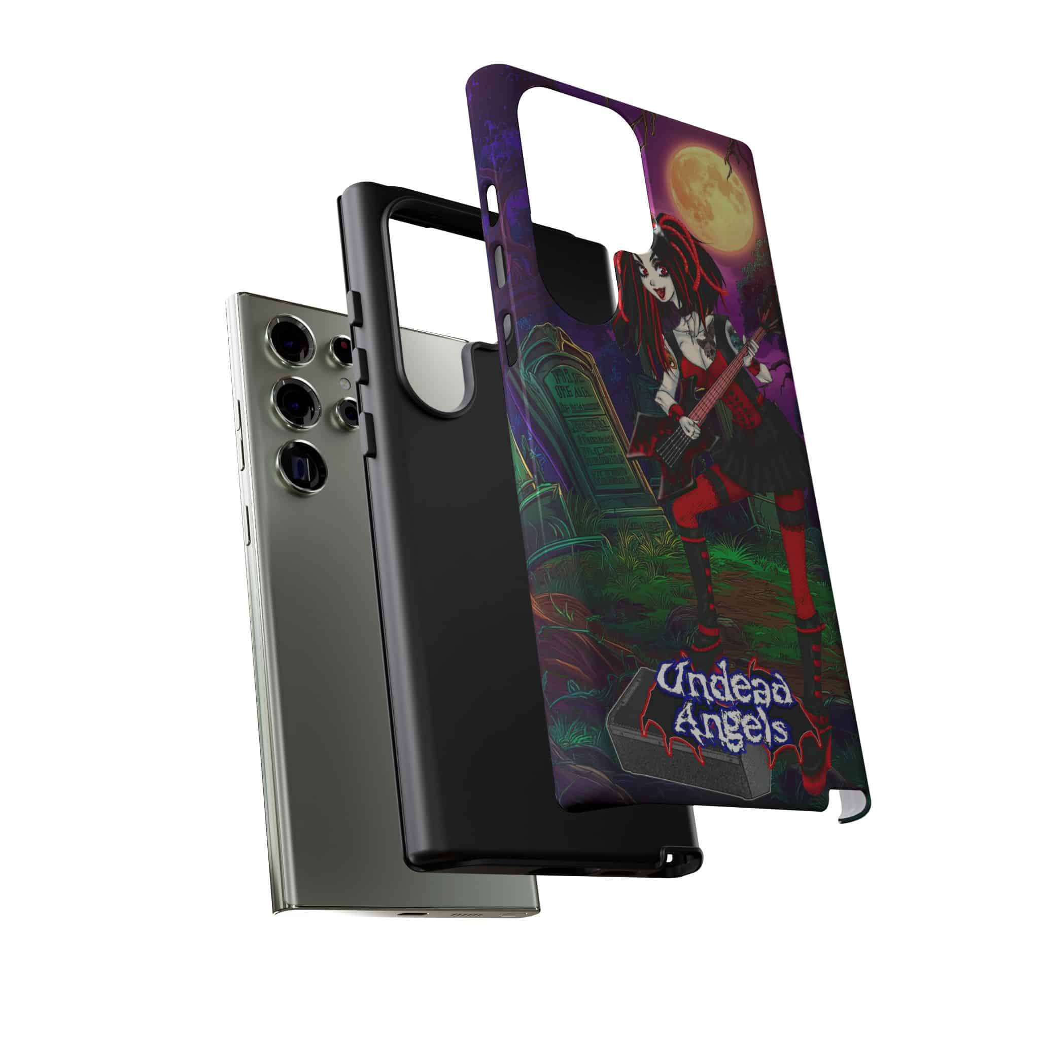 Undead Angels Vampire Guitarist Crimson Classic 2025 Edition Samsung & iPhone Ultra Tough Cases - Image 18