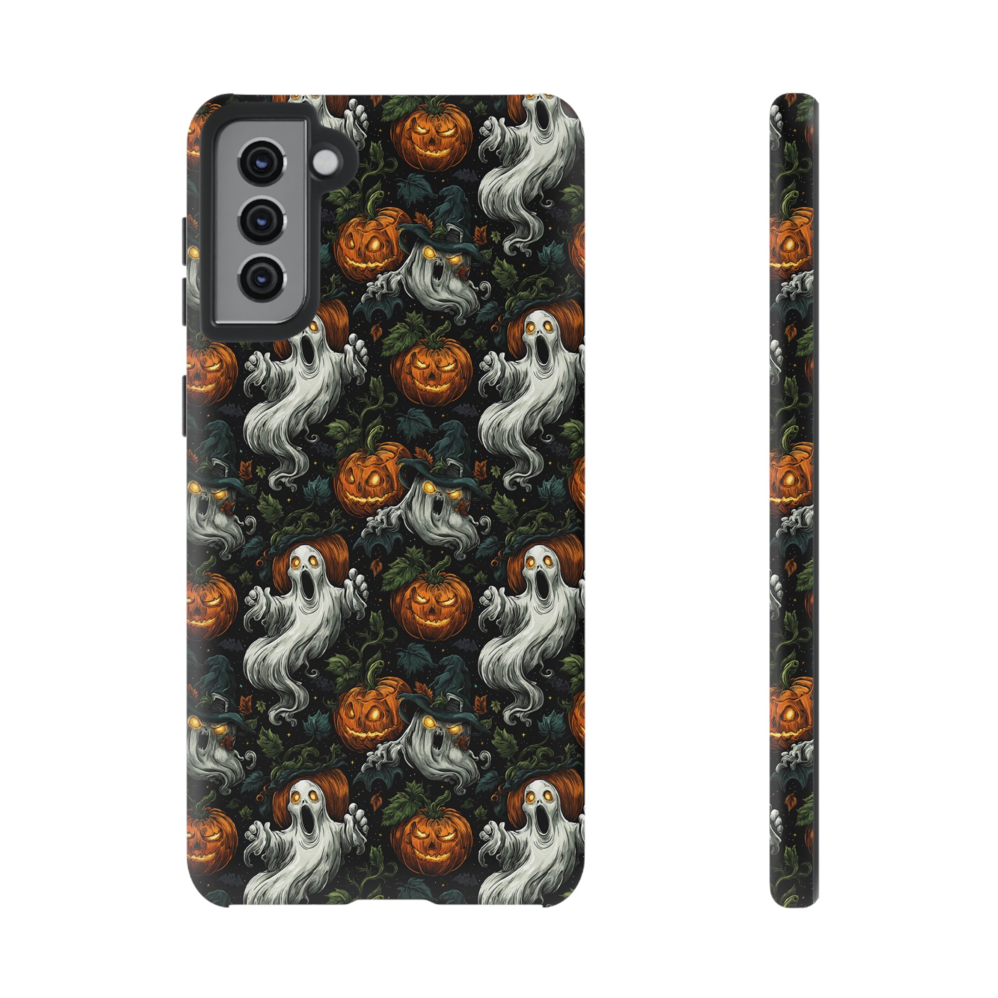 Ghosts & Pumpkins Pattern 1 Samsung & iPhone Ultra Tough Cases - Image 4