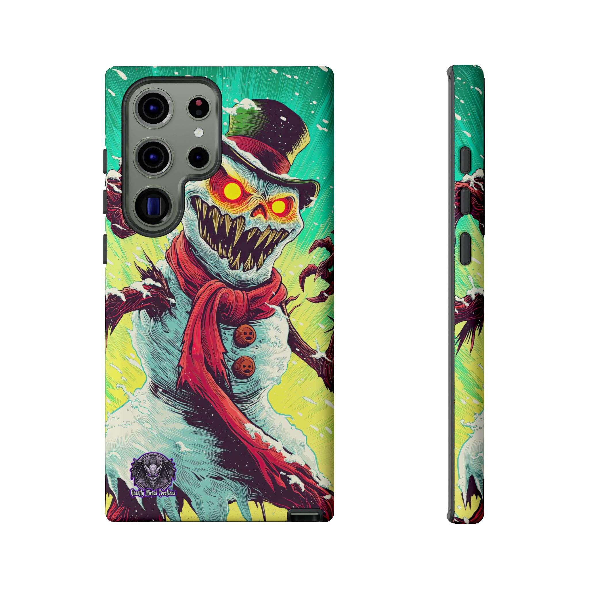 Sadistic Snowman Pop 60’s Art Style Samsung & iPhone Ultra Tough Cases - Image 19