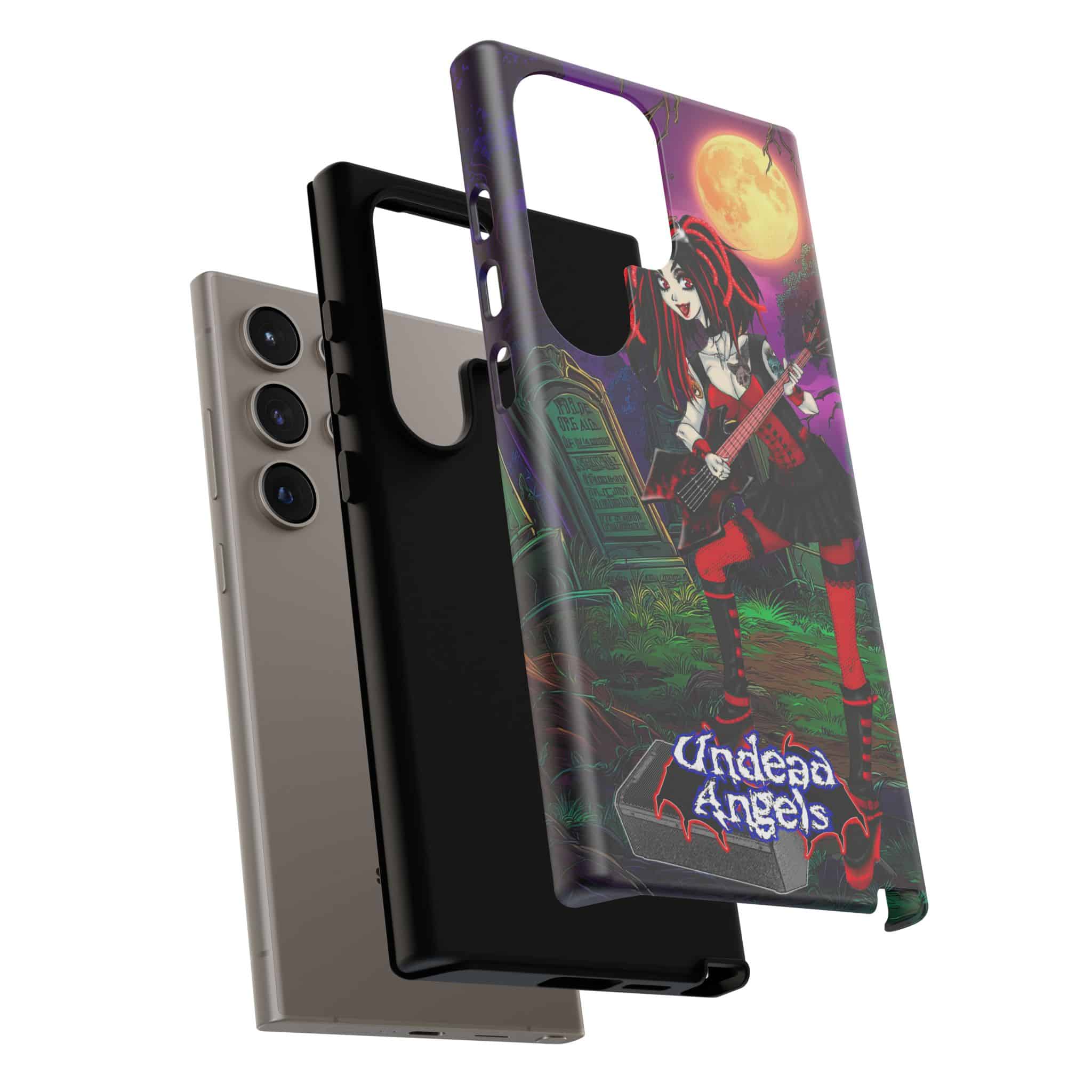 Undead Angels Vampire Guitarist Crimson Classic 2025 Edition Samsung & iPhone Ultra Tough Cases - Image 26