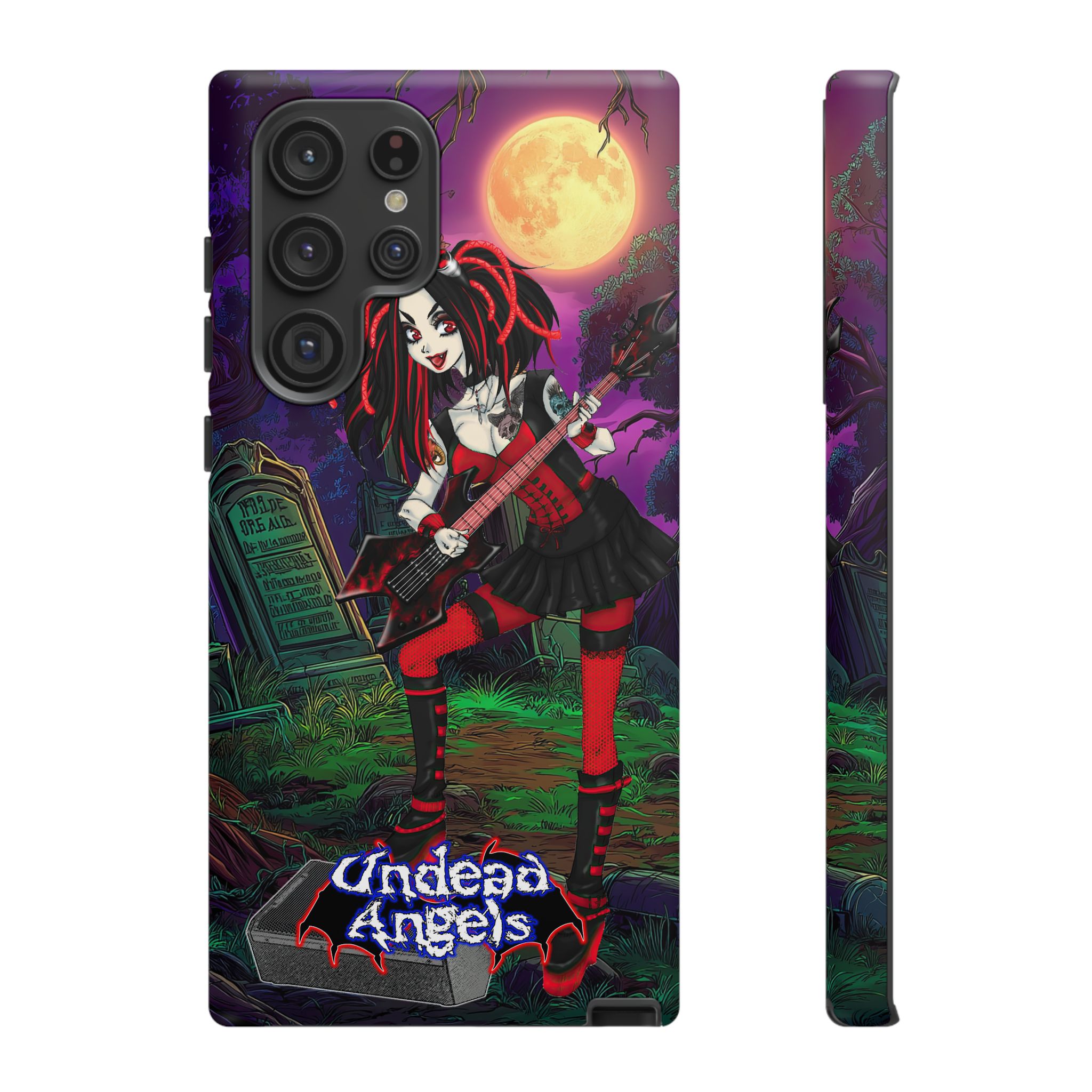 Undead Angels Vampire Guitarist Crimson Classic 2025 Edition Samsung & iPhone Ultra Tough Cases - Image 12