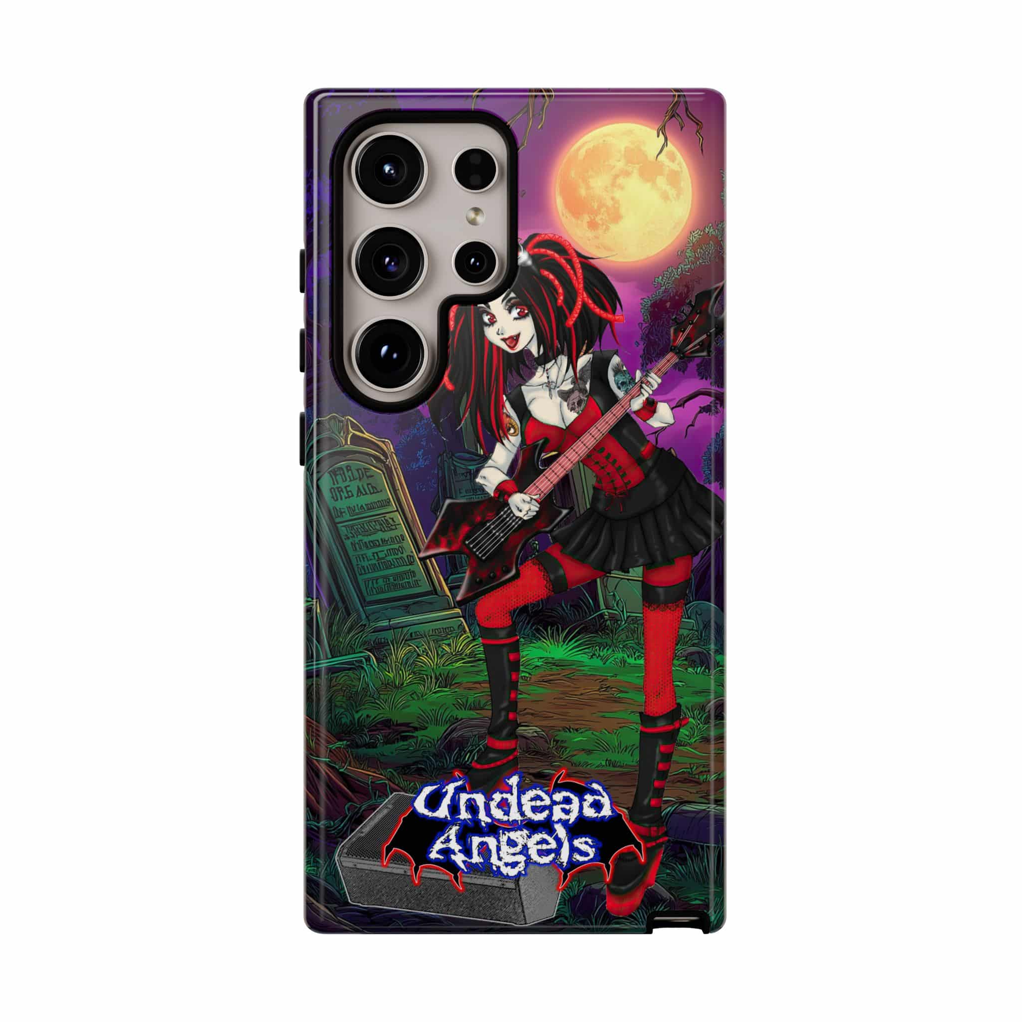 Undead Angels Vampire Guitarist Crimson Classic 2025 Edition Samsung & iPhone Ultra Tough Cases