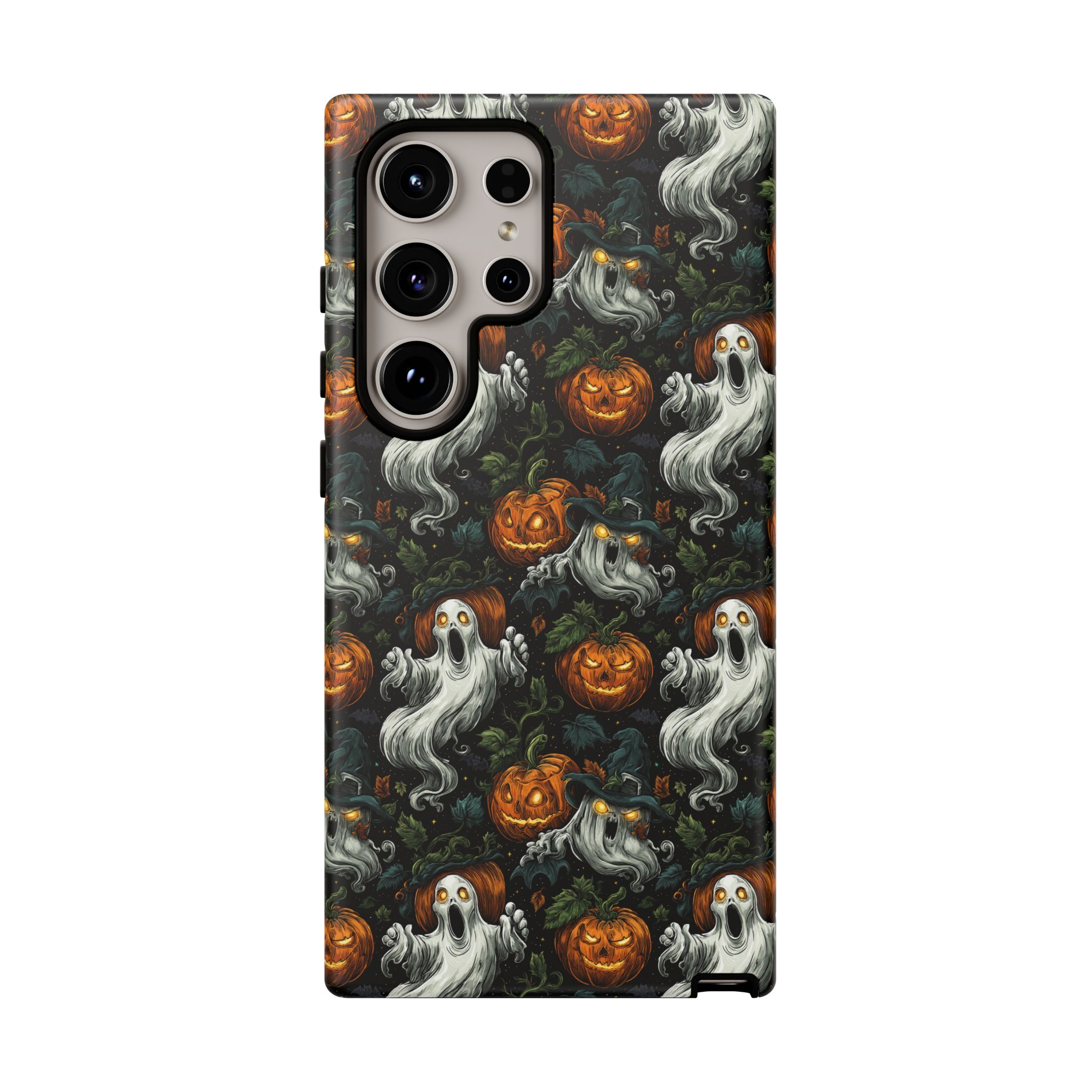 Ghosts & Pumpkins Pattern 1 Samsung & iPhone Ultra Tough Cases - Image 25