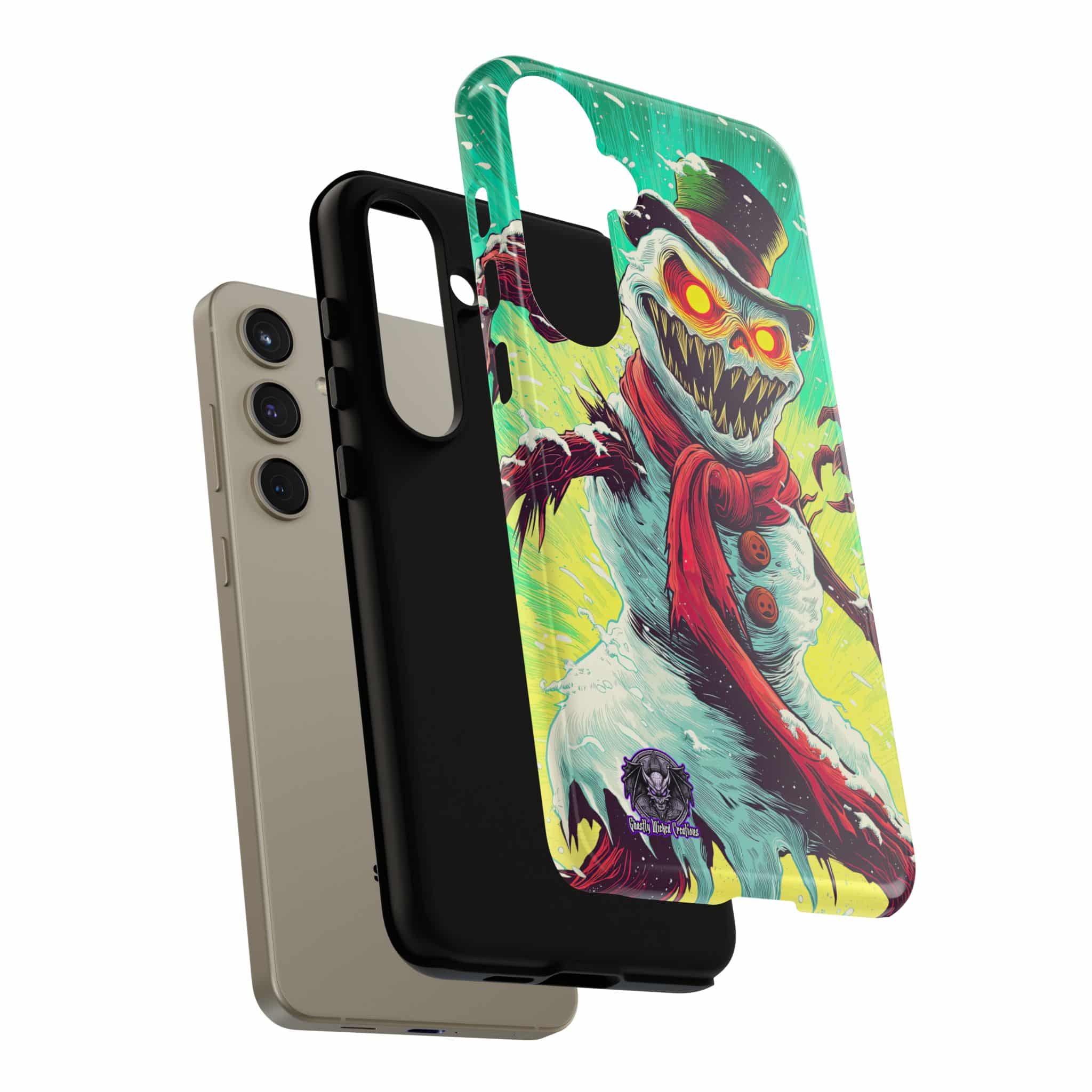 Sadistic Snowman Pop 60’s Art Style Samsung & iPhone Ultra Tough Cases - Image 22