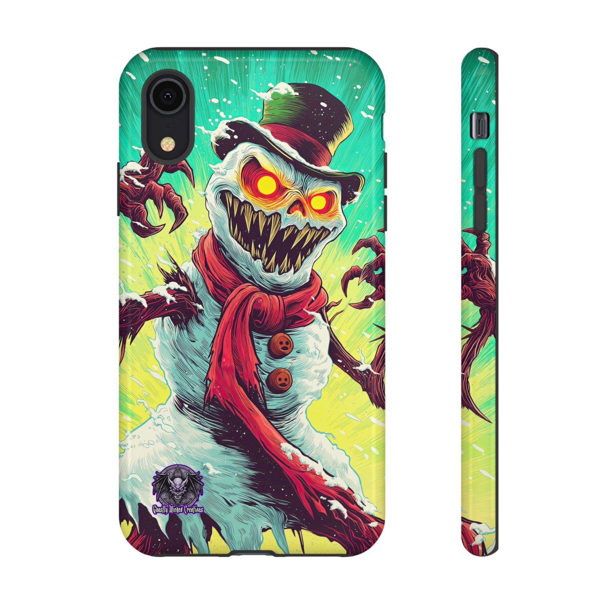 Sadistic Snowman Pop 60’s Art Style Samsung & iPhone Ultra Tough Cases - Image 33