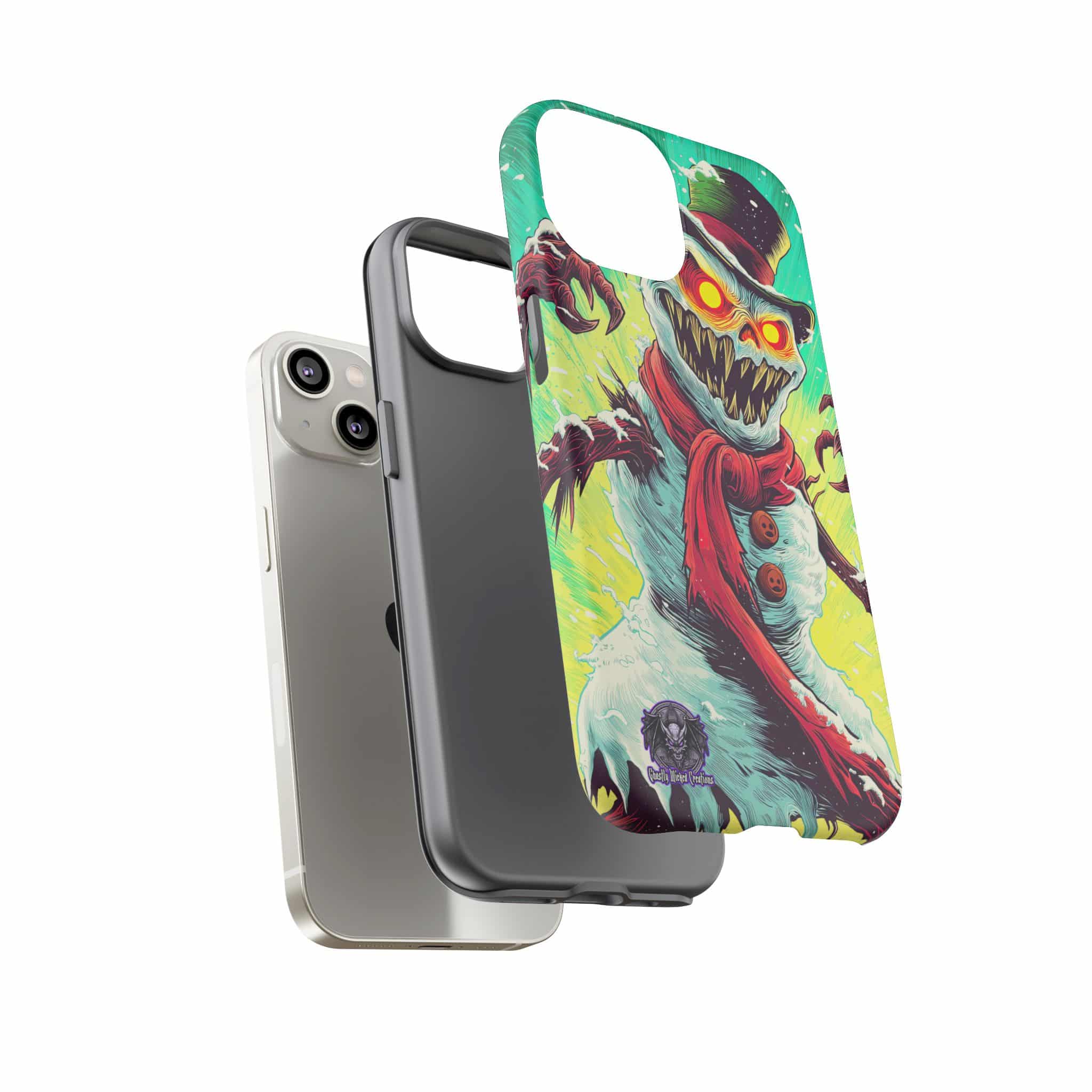 Sadistic Snowman Pop 60’s Art Style Samsung & iPhone Ultra Tough Cases - Image 76