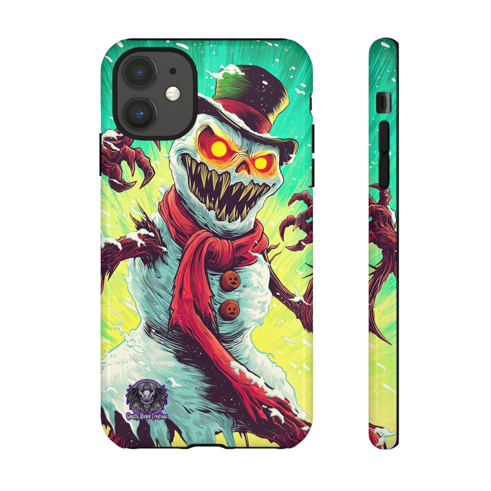 Sadistic Snowman Pop 60’s Art Style Samsung & iPhone Ultra Tough Cases - Image 39