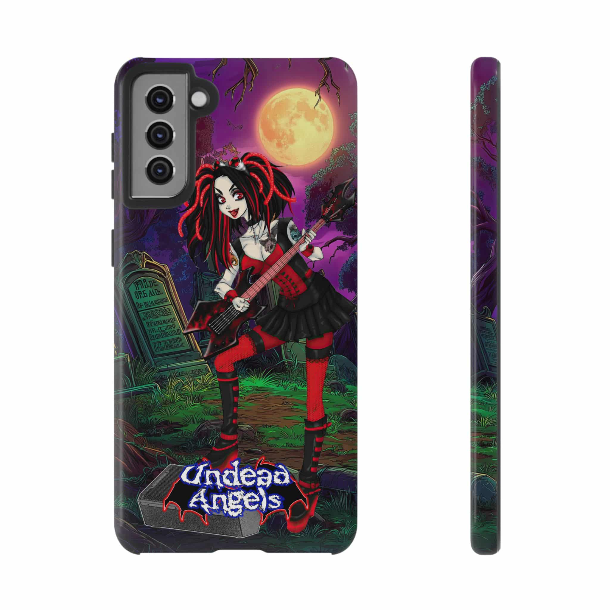 Undead Angels Vampire Guitarist Crimson Classic 2025 Edition Samsung & iPhone Ultra Tough Cases - Image 3