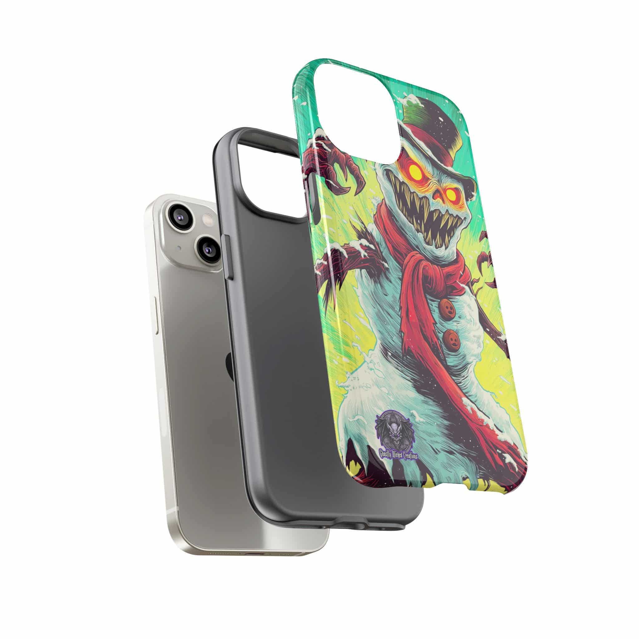Sadistic Snowman Pop 60’s Art Style Samsung & iPhone Ultra Tough Cases - Image 74