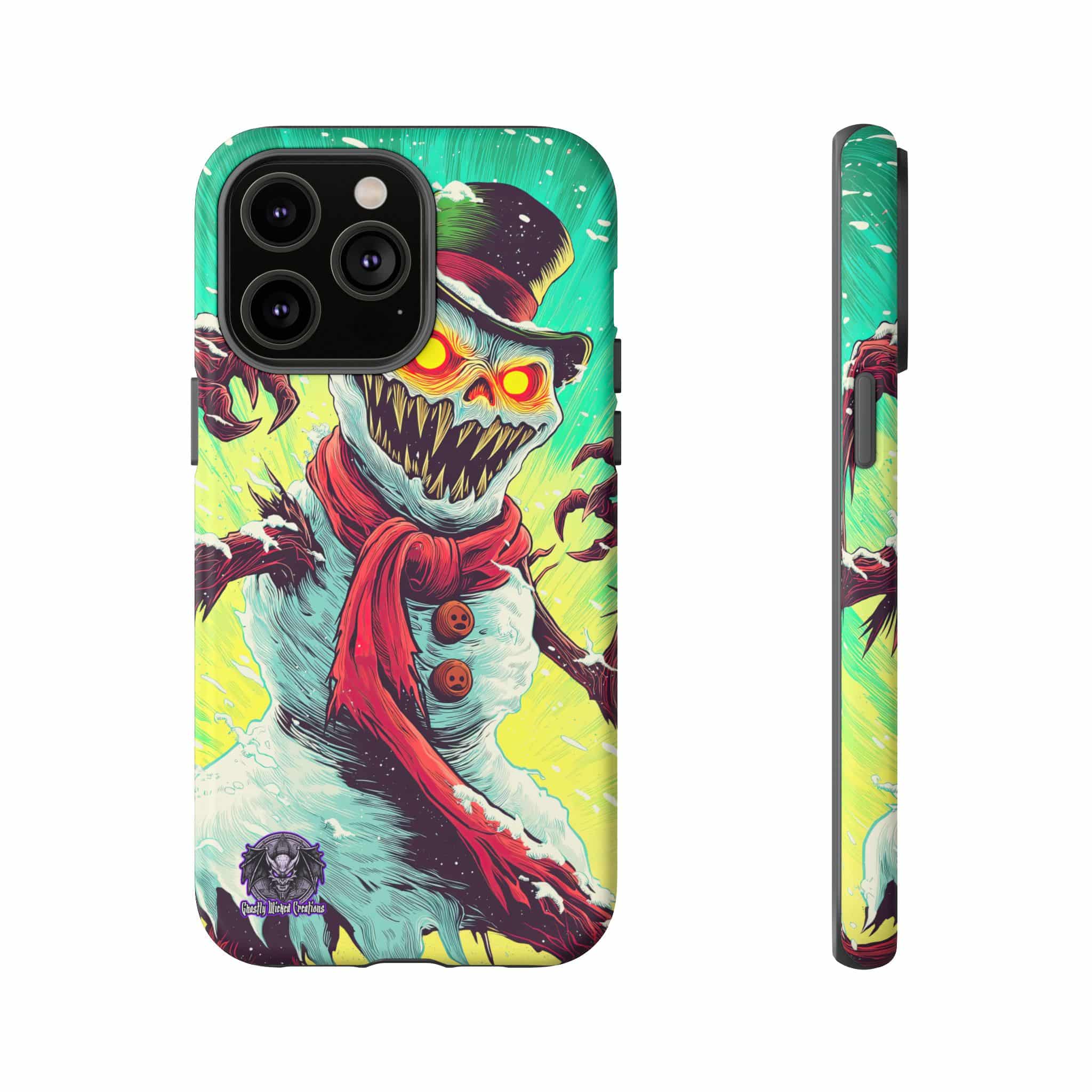 Sadistic Snowman Pop 60’s Art Style Samsung & iPhone Ultra Tough Cases - Image 83
