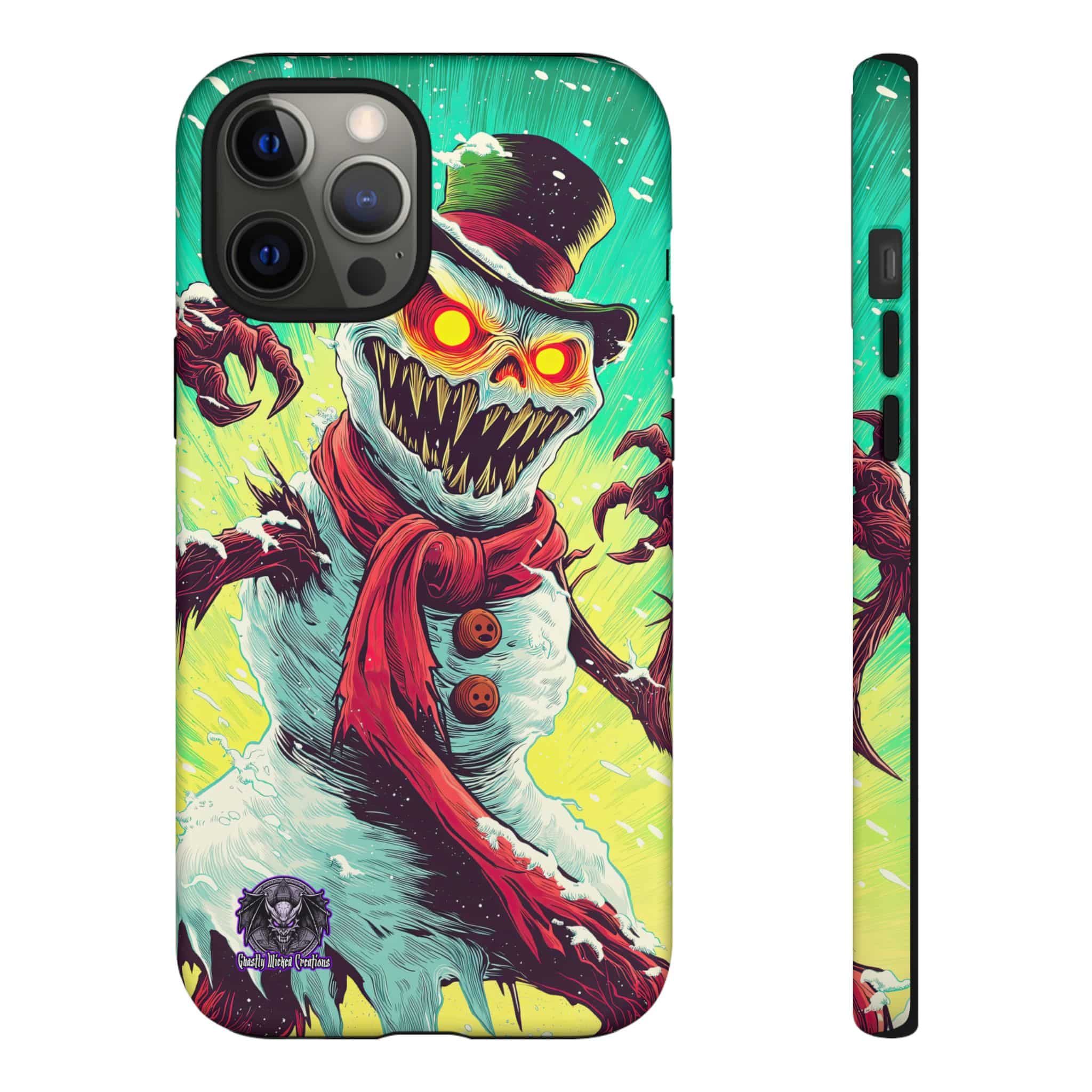 Sadistic Snowman Pop 60’s Art Style Samsung & iPhone Ultra Tough Cases - Image 58