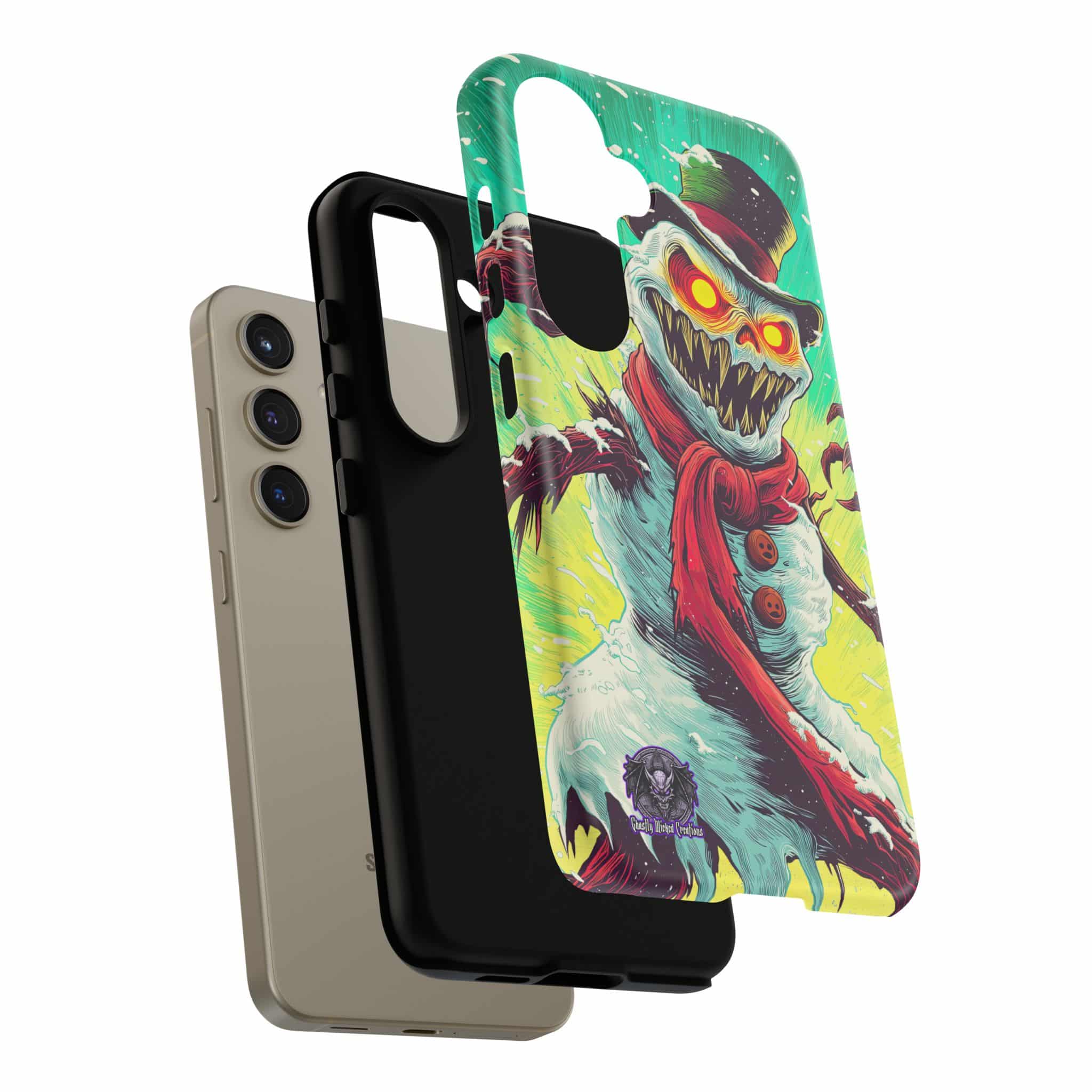 Sadistic Snowman Pop 60’s Art Style Samsung & iPhone Ultra Tough Cases - Image 96