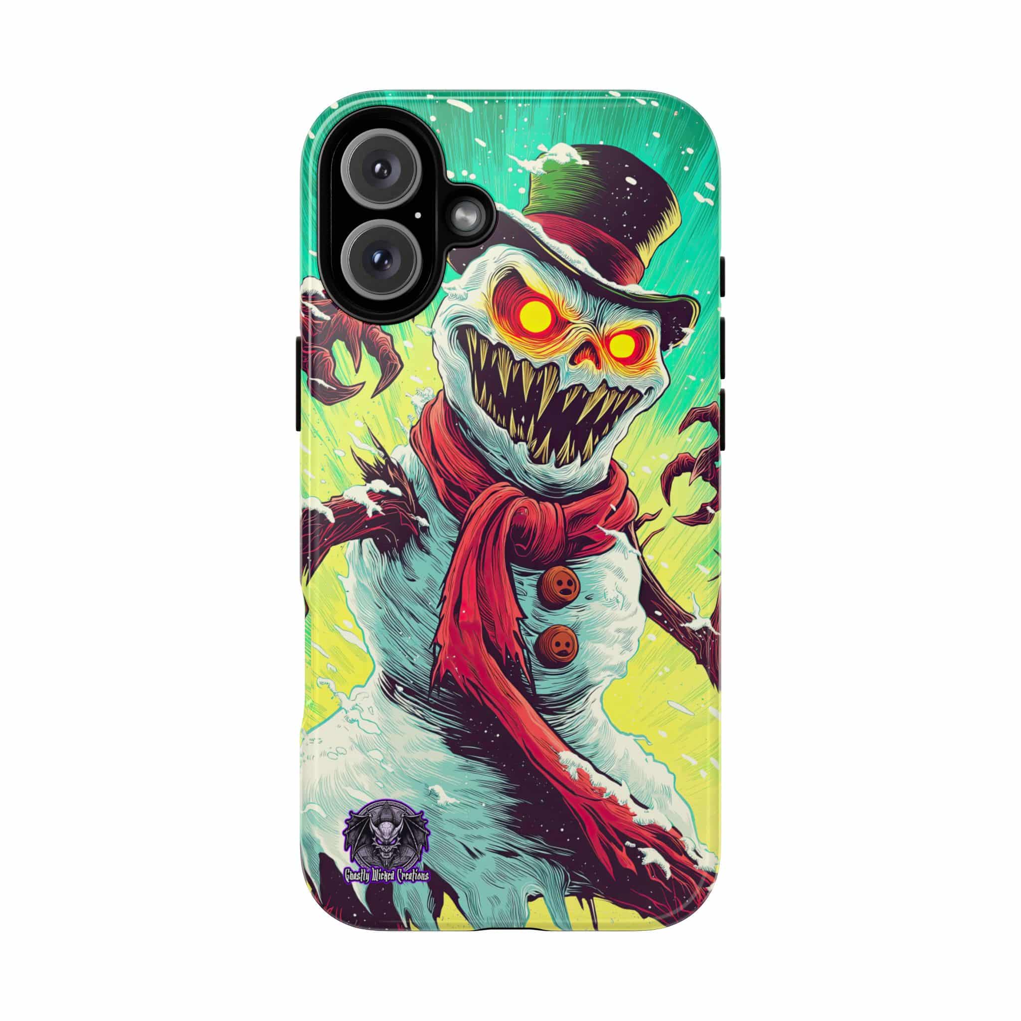 Sadistic Snowman Pop 60’s Art Style Samsung & iPhone Ultra Tough Cases - Image 101