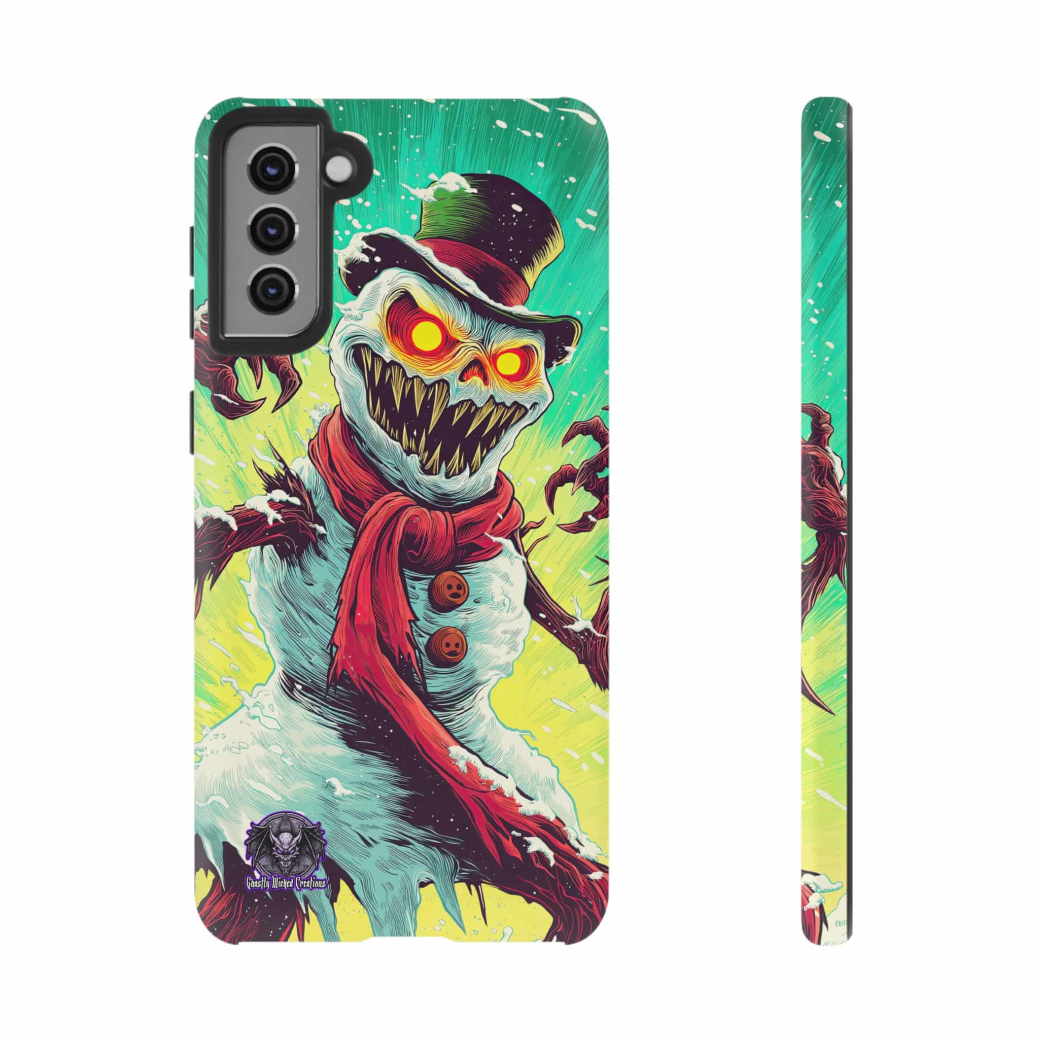 Sadistic Snowman Pop 60’s Art Style Samsung & iPhone Ultra Tough Cases - Image 4