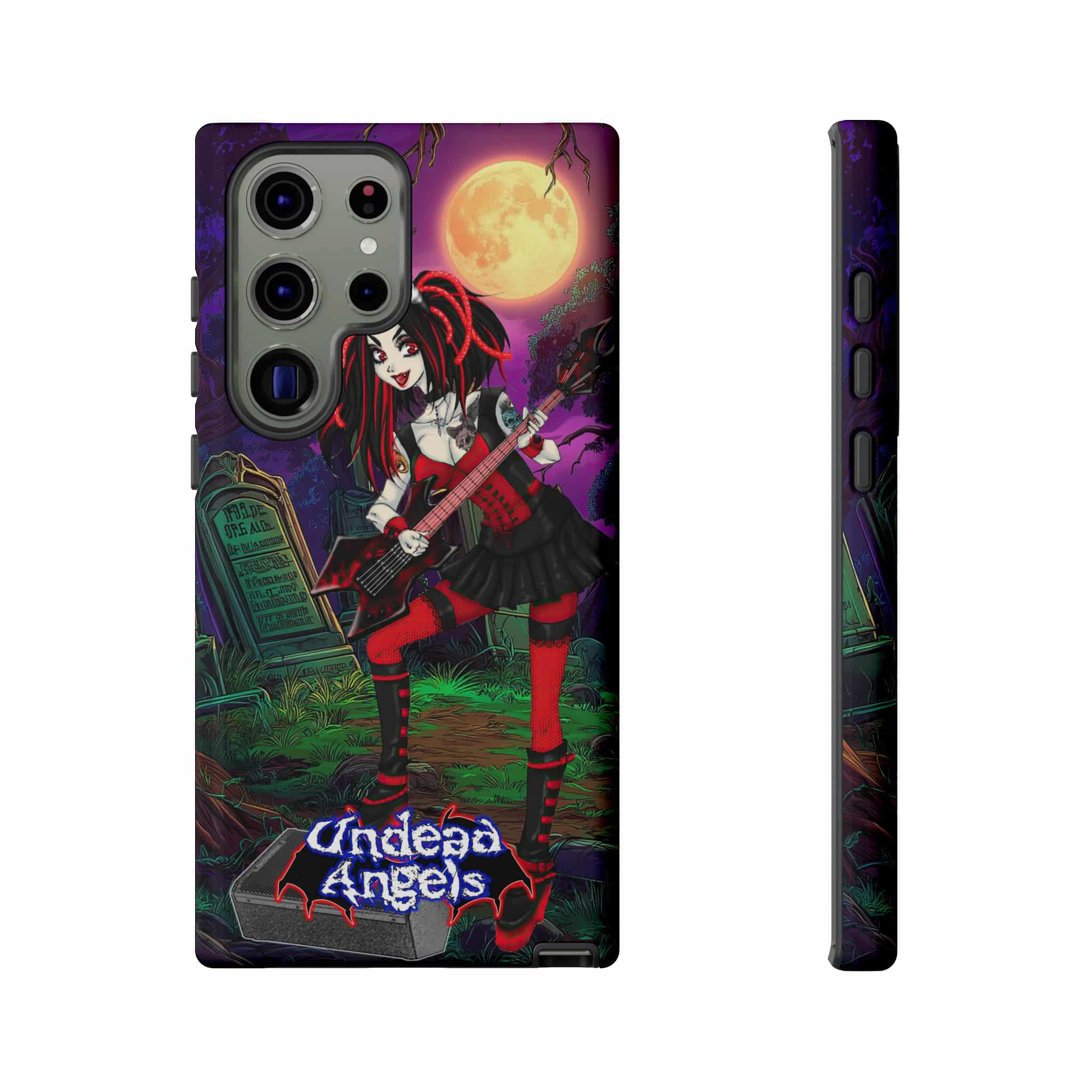 Undead Angels Vampire Guitarist Crimson Classic 2025 Edition Samsung & iPhone Ultra Tough Cases - Image 17