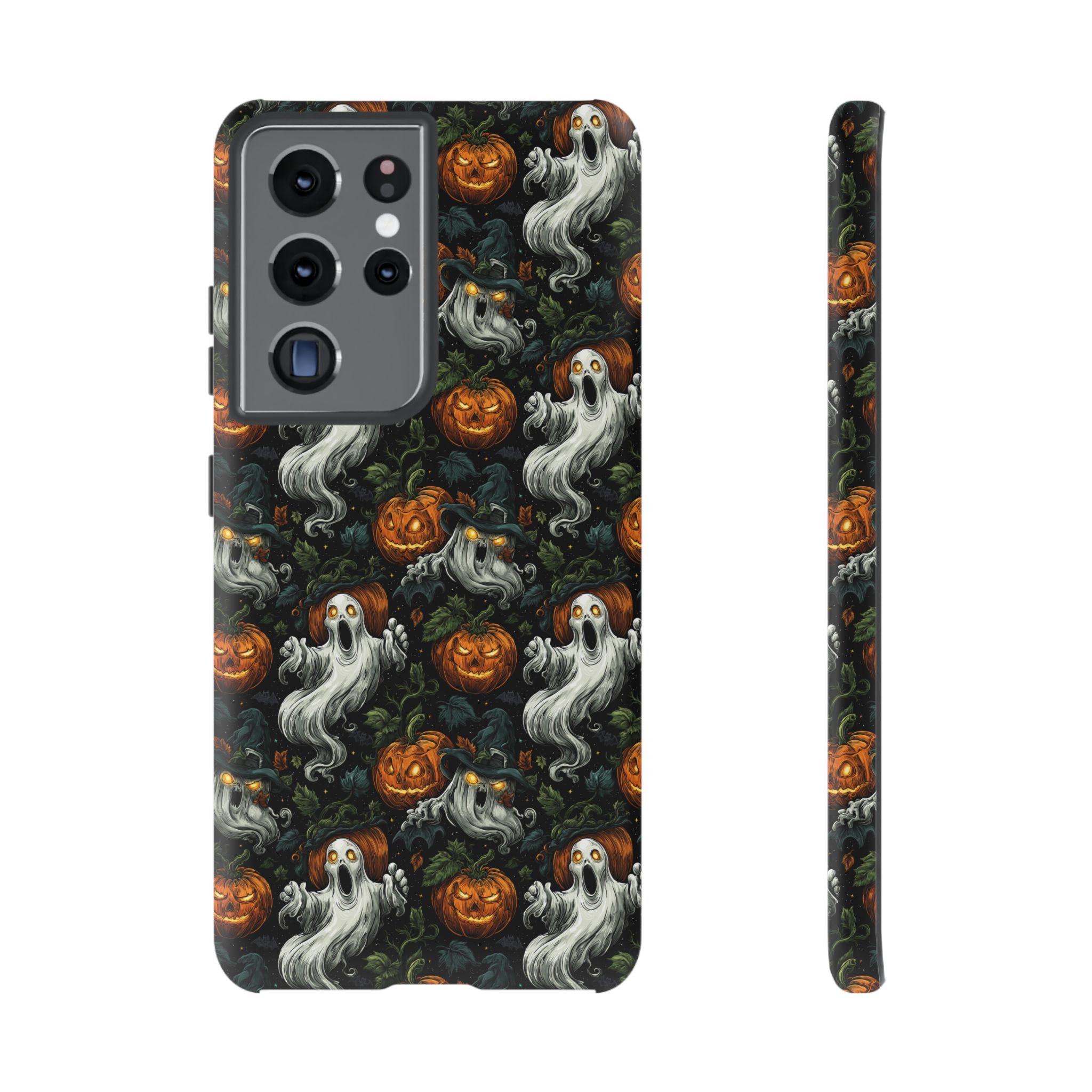 Ghosts & Pumpkins Pattern 1 Samsung & iPhone Ultra Tough Cases - Image 6