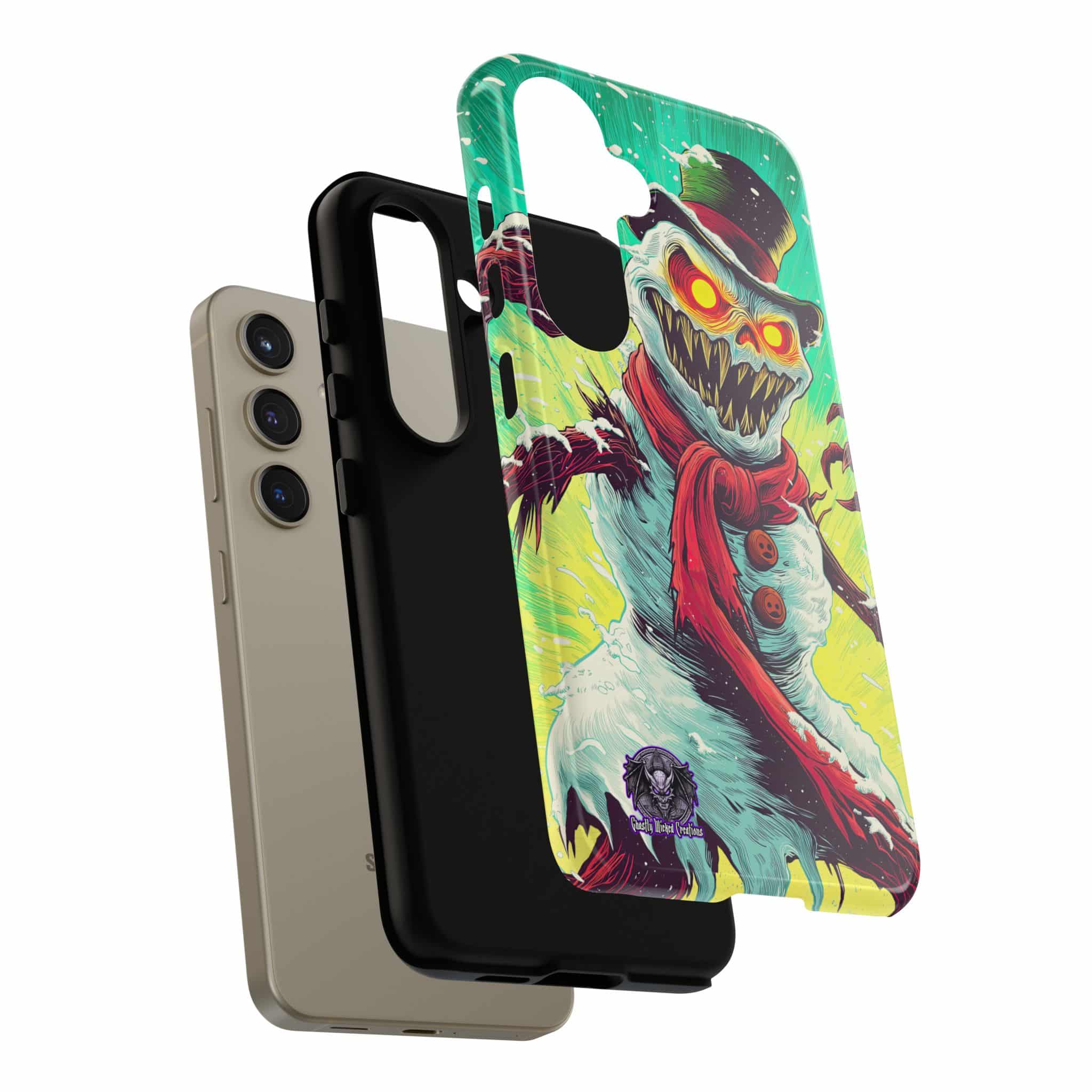 Sadistic Snowman Pop 60’s Art Style Samsung & iPhone Ultra Tough Cases - Image 94