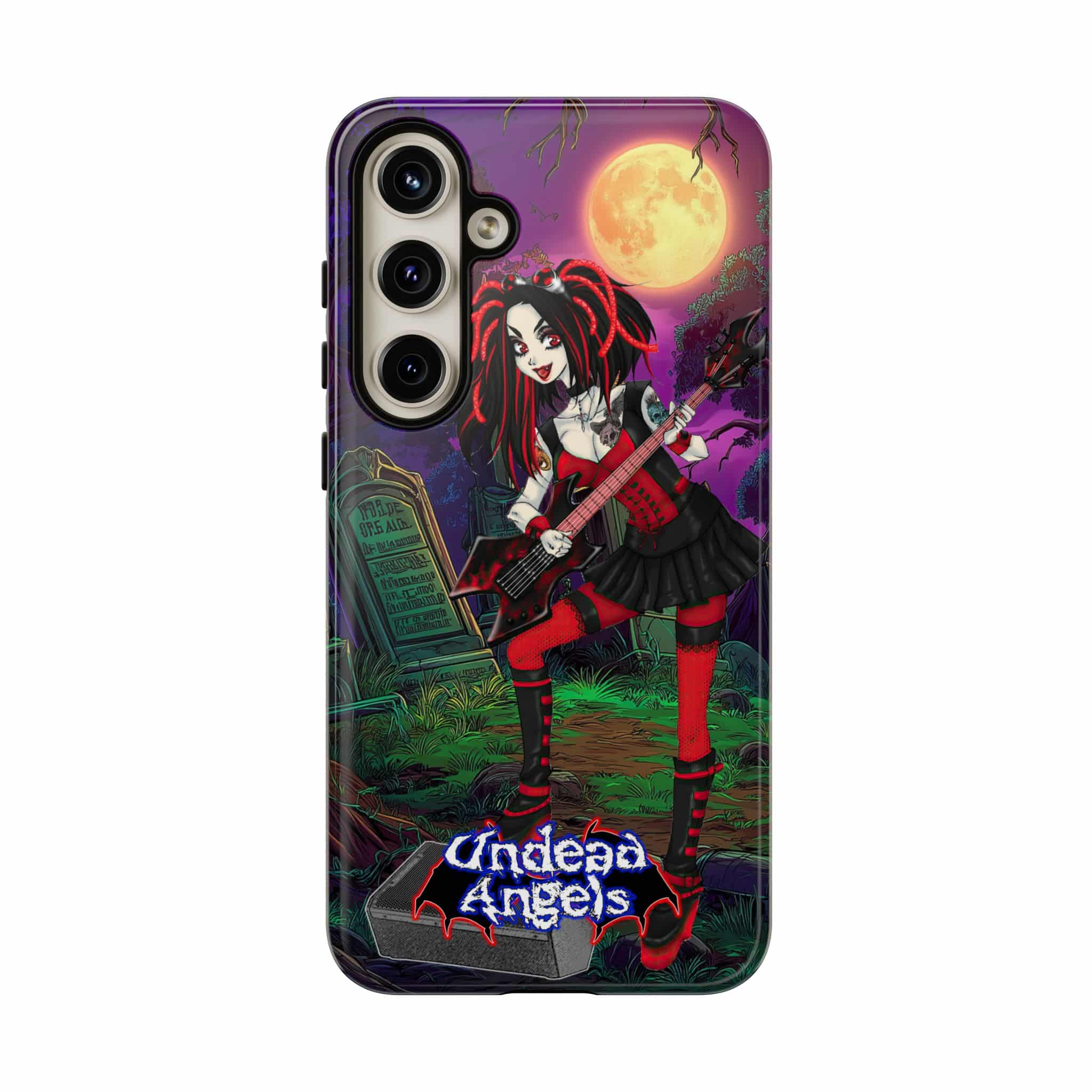 Undead Angels Vampire Guitarist Crimson Classic 2025 Edition Samsung & iPhone Ultra Tough Cases - Image 21