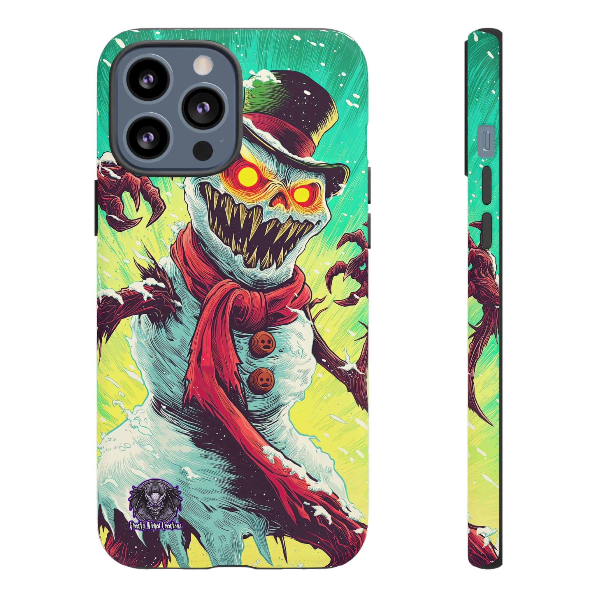 Sadistic Snowman Pop 60’s Art Style Samsung & iPhone Ultra Tough Cases - Image 66