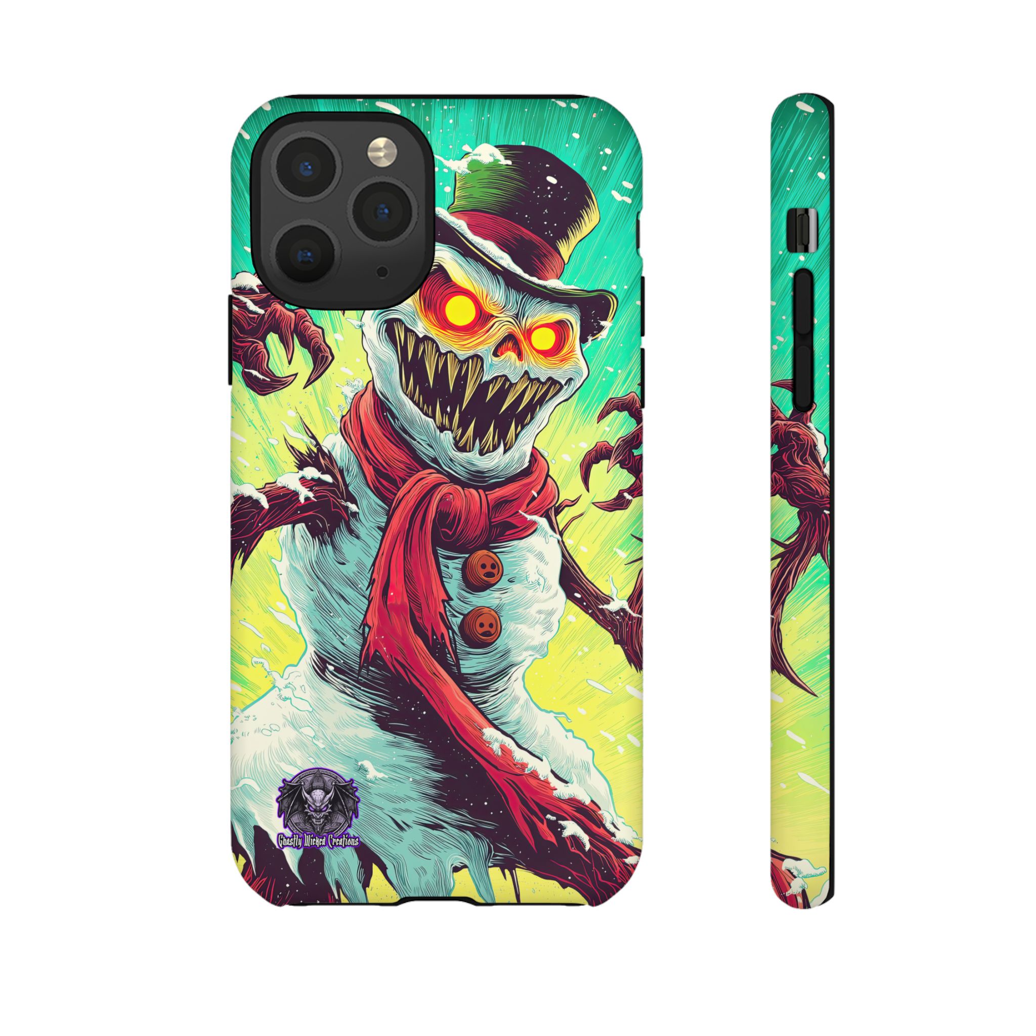 Sadistic Snowman Pop 60’s Art Style Samsung & iPhone Ultra Tough Cases - Image 42