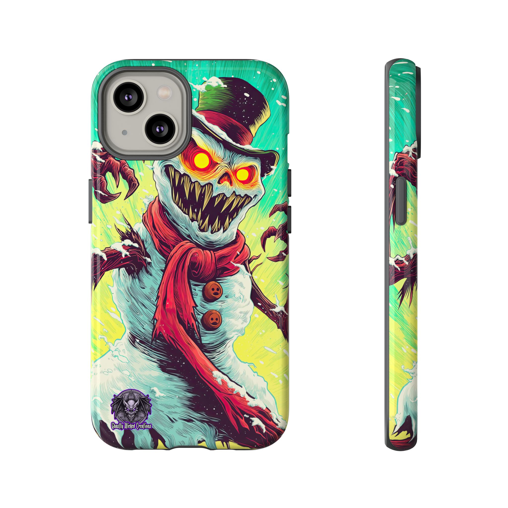 Sadistic Snowman Pop 60’s Art Style Samsung & iPhone Ultra Tough Cases - Image 73