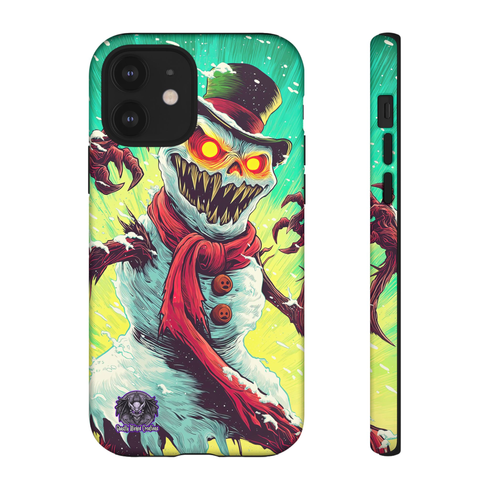 Sadistic Snowman Pop 60’s Art Style Samsung & iPhone Ultra Tough Cases - Image 54