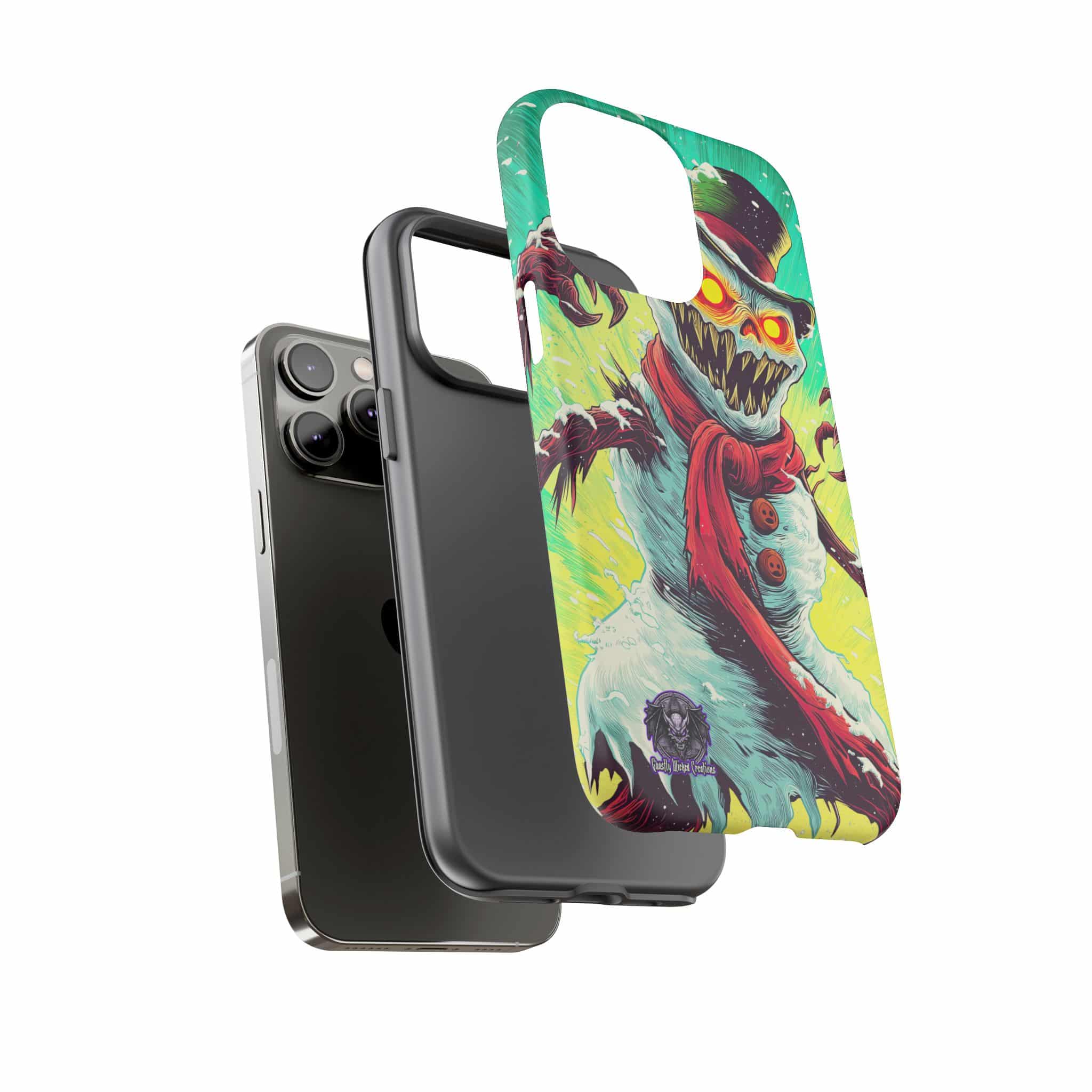 Sadistic Snowman Pop 60’s Art Style Samsung & iPhone Ultra Tough Cases - Image 84