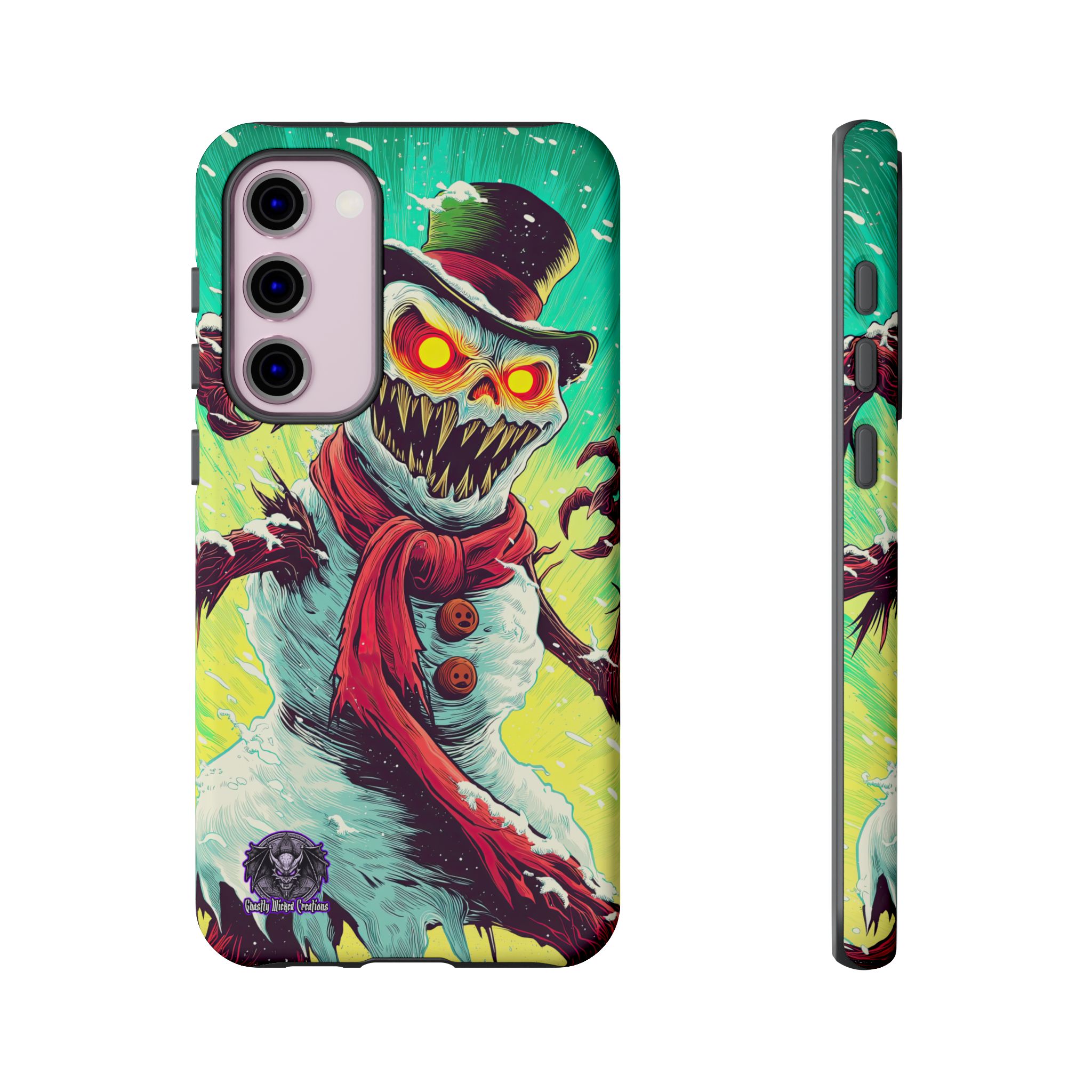 Sadistic Snowman Pop 60’s Art Style Samsung & iPhone Ultra Tough Cases - Image 15