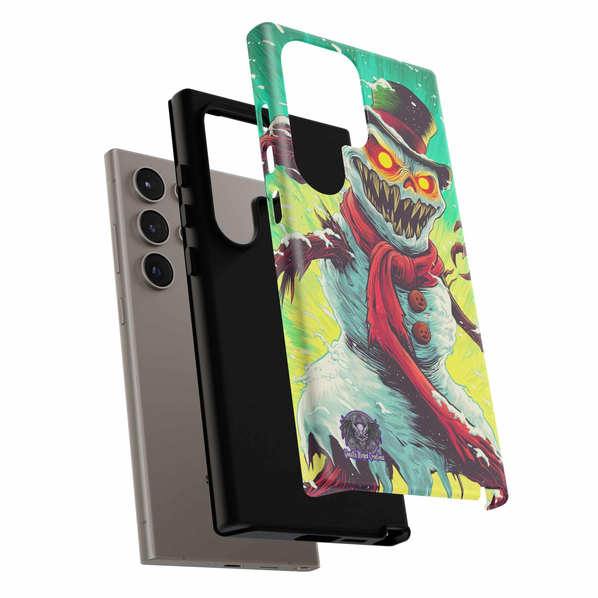 Sadistic Snowman Pop 60’s Art Style Samsung & iPhone Ultra Tough Cases - Image 26