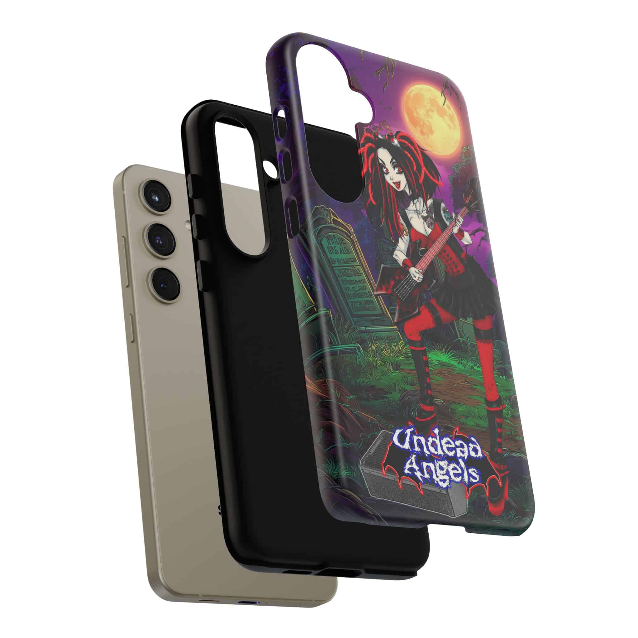 Undead Angels Vampire Guitarist Crimson Classic 2025 Edition Samsung & iPhone Ultra Tough Cases - Image 24