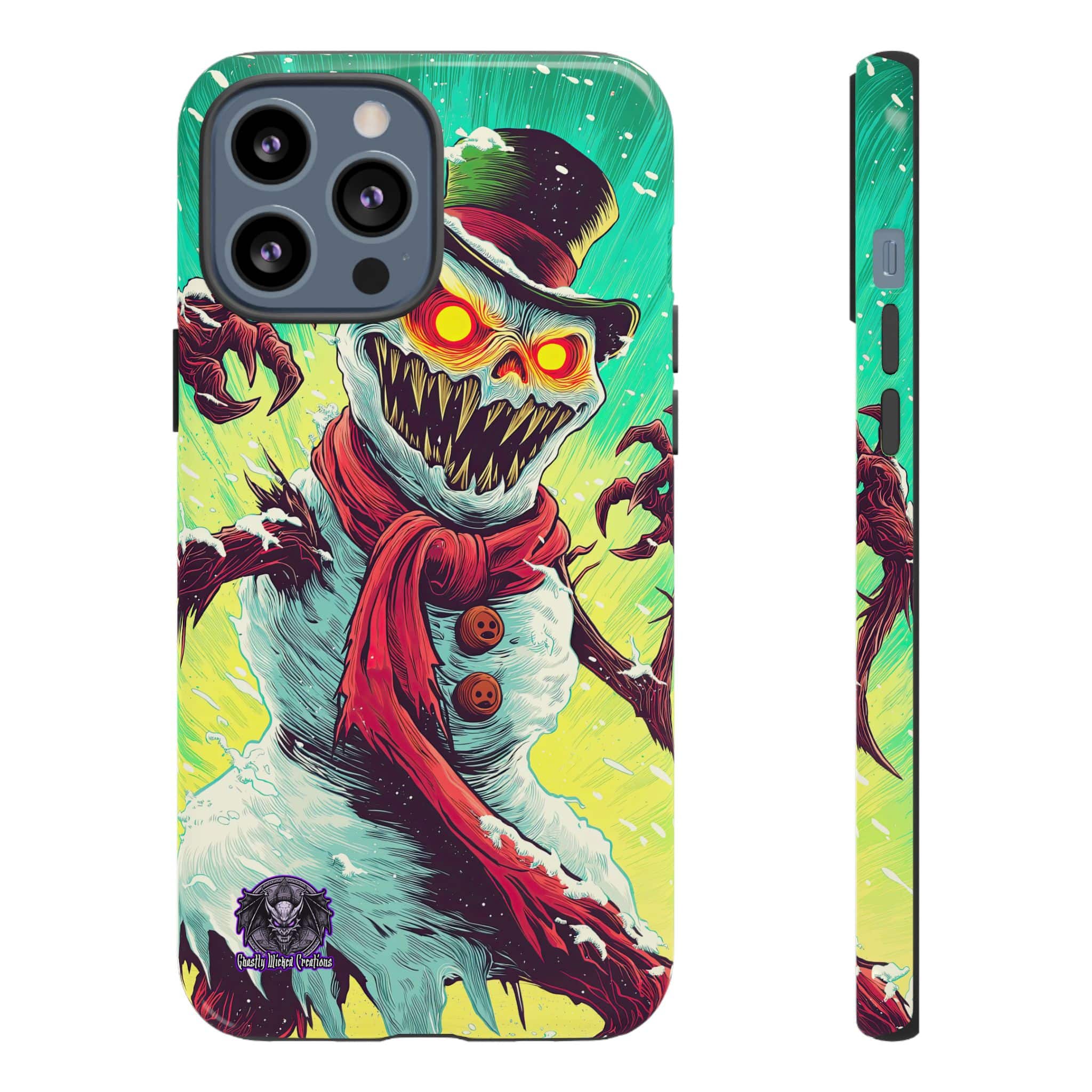Sadistic Snowman Pop 60’s Art Style Samsung & iPhone Ultra Tough Cases - Image 65