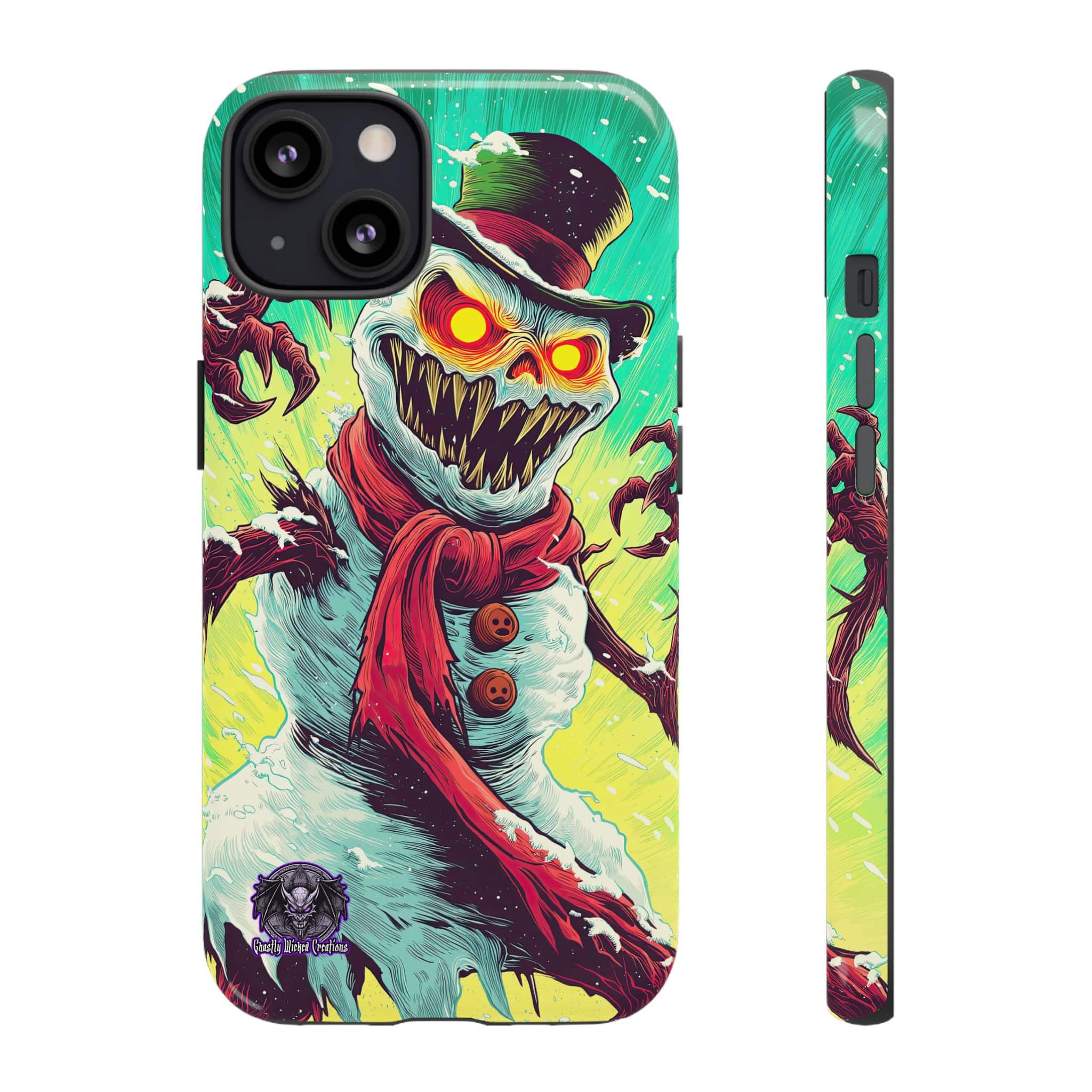 Sadistic Snowman Pop 60’s Art Style Samsung & iPhone Ultra Tough Cases - Image 59