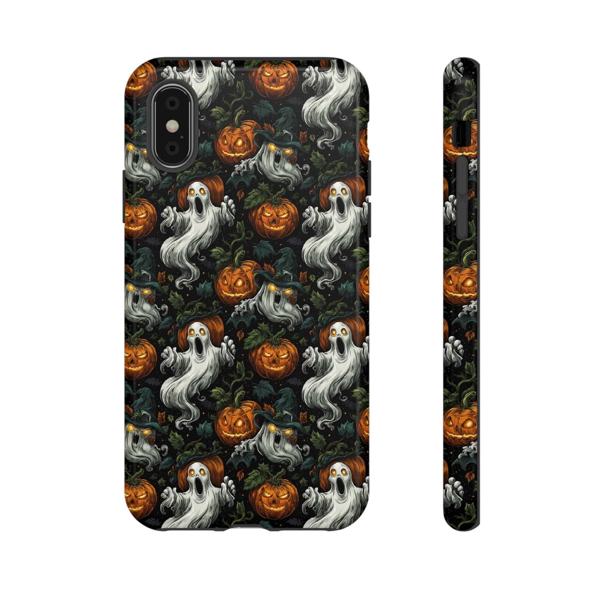 Ghosts & Pumpkins Pattern 1 Samsung & iPhone Ultra Tough Cases - Image 35