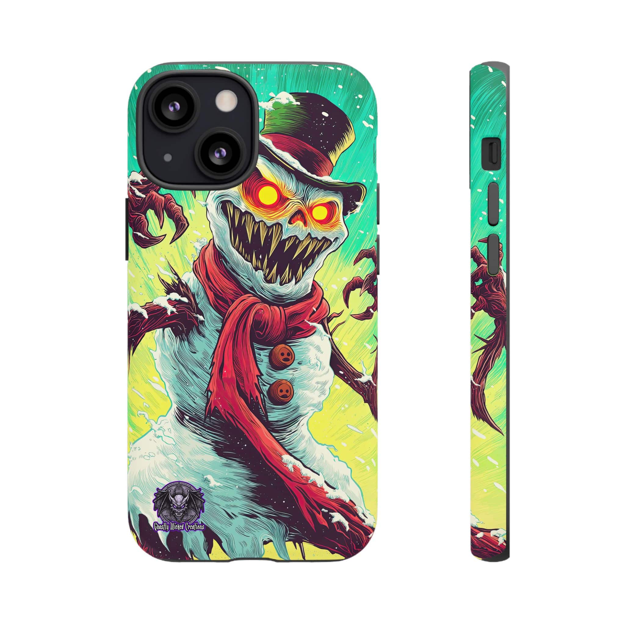 Sadistic Snowman Pop 60’s Art Style Samsung & iPhone Ultra Tough Cases - Image 62