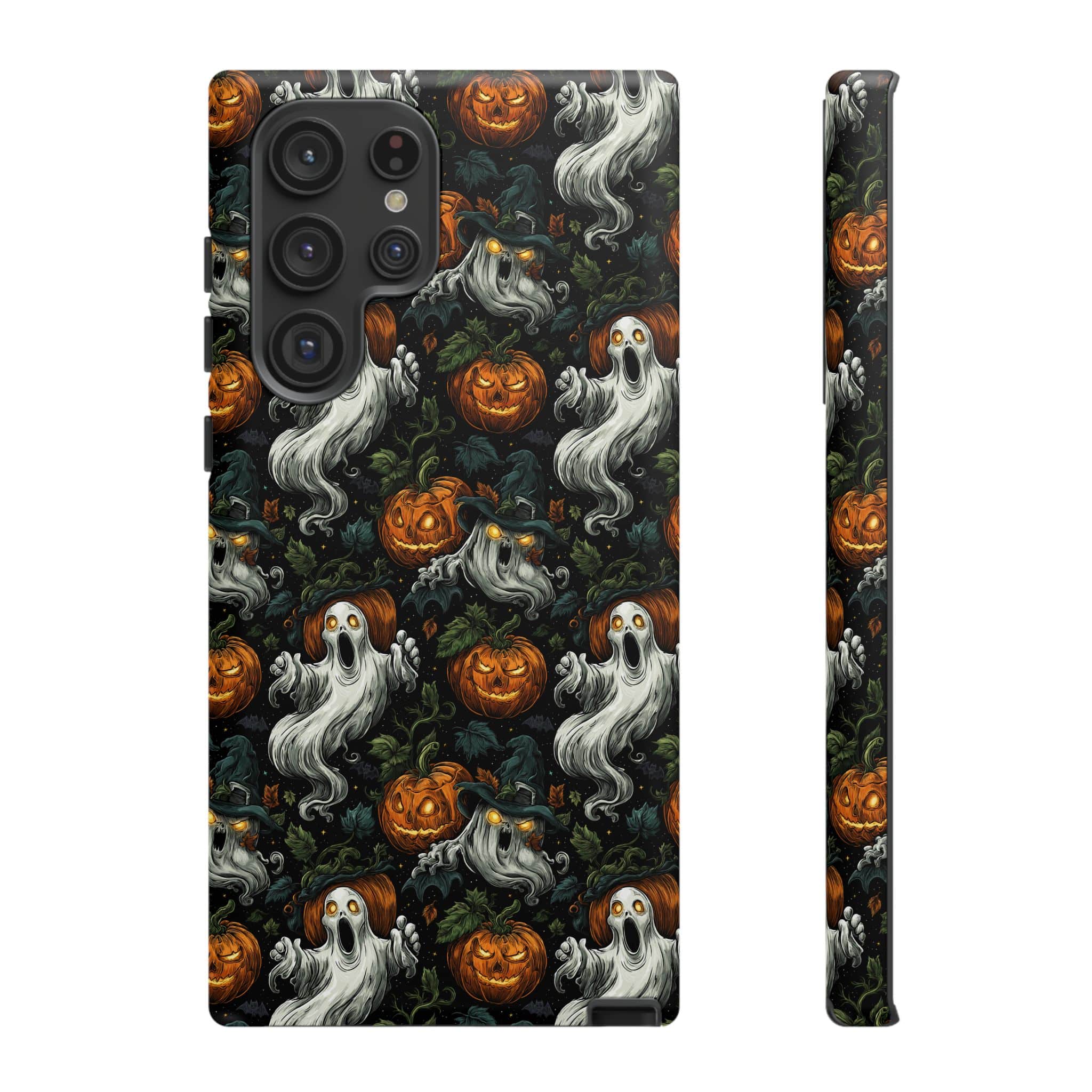 Ghosts & Pumpkins Pattern 1 Samsung & iPhone Ultra Tough Cases - Image 12