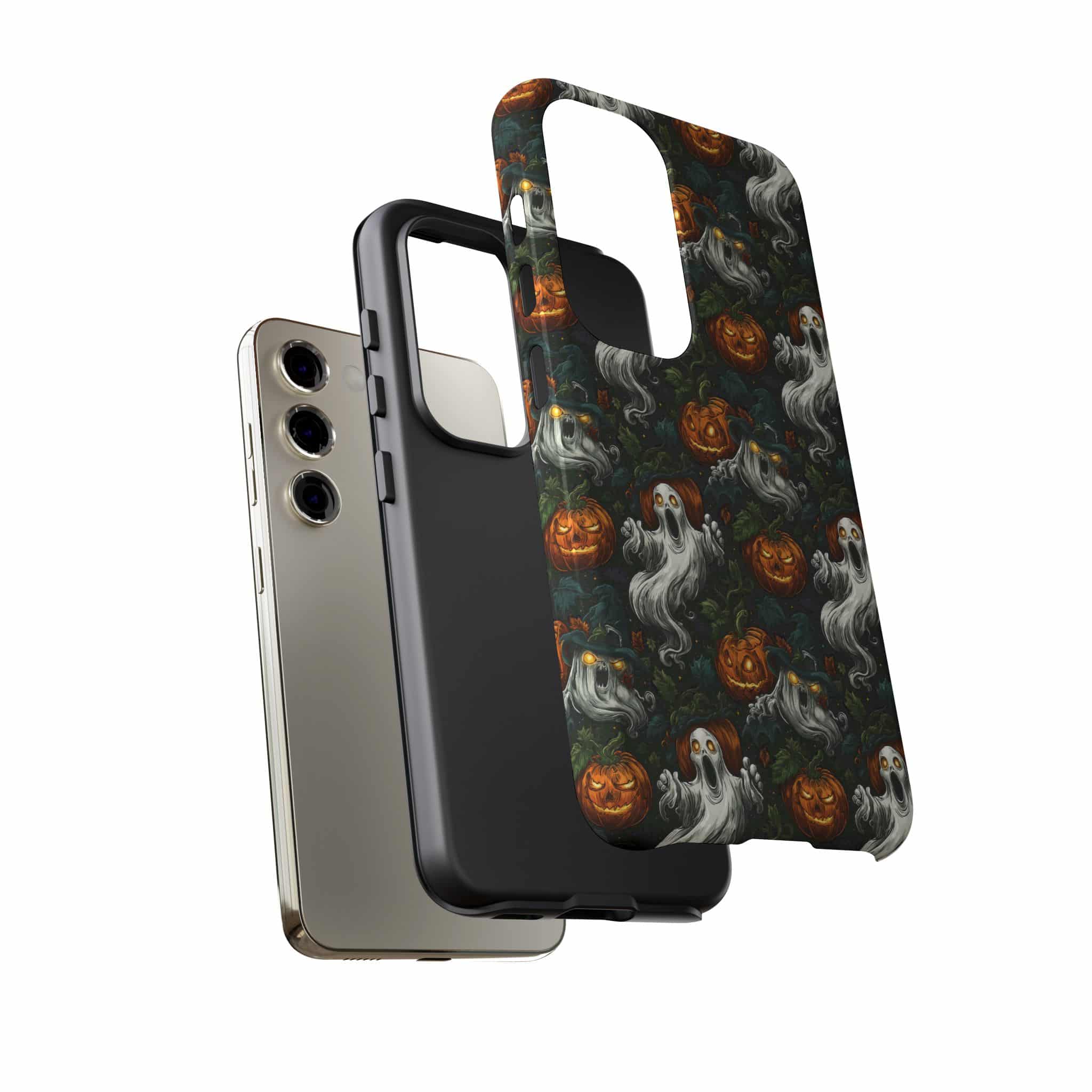Ghosts & Pumpkins Pattern 1 Samsung & iPhone Ultra Tough Cases - Image 86