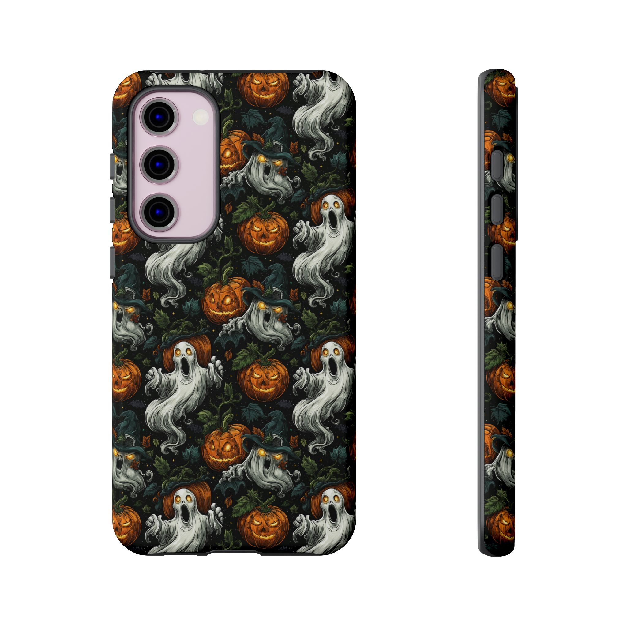 Ghosts & Pumpkins Pattern 1 Samsung & iPhone Ultra Tough Cases - Image 13