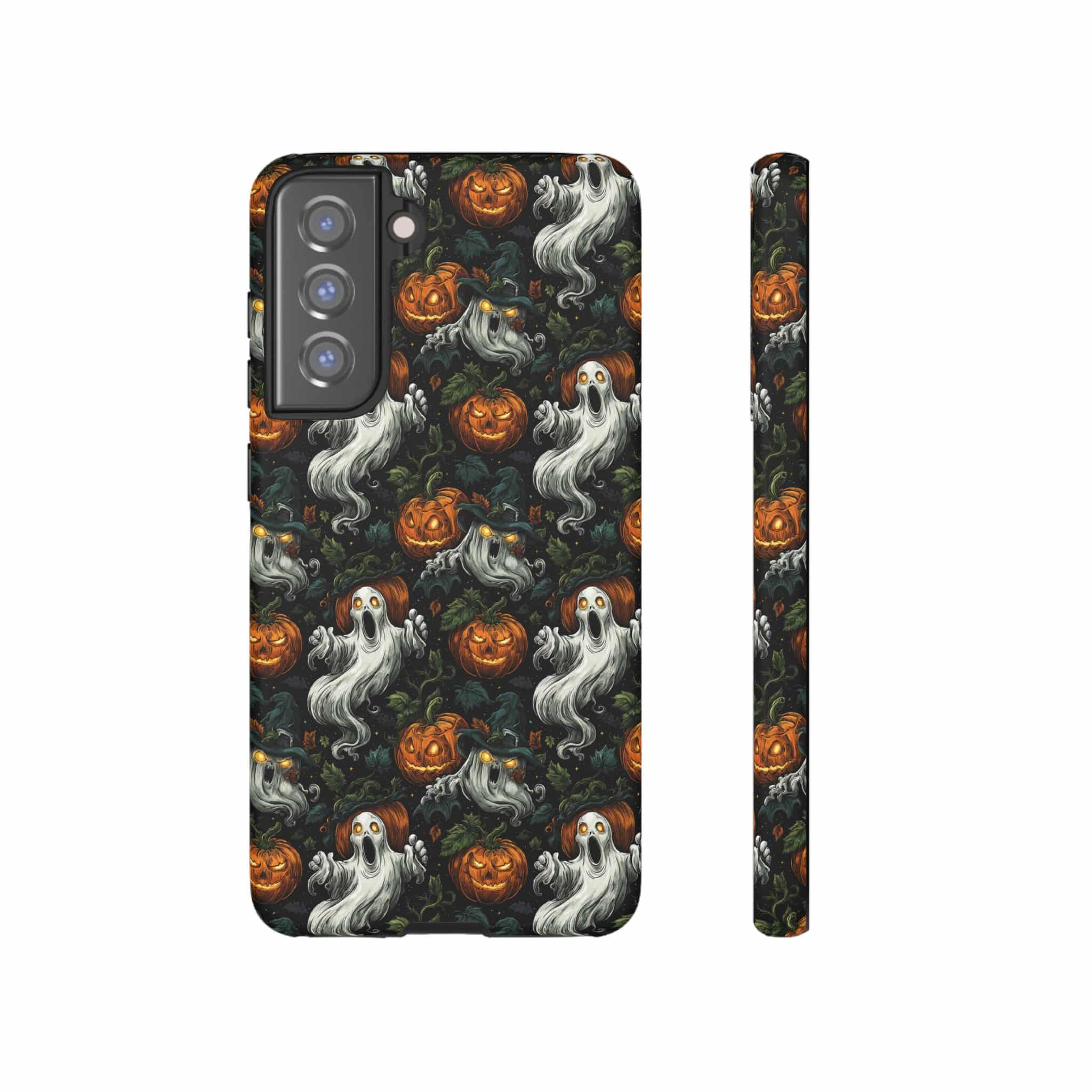 Ghosts & Pumpkins Pattern 1 Samsung & iPhone Ultra Tough Cases - Image 8