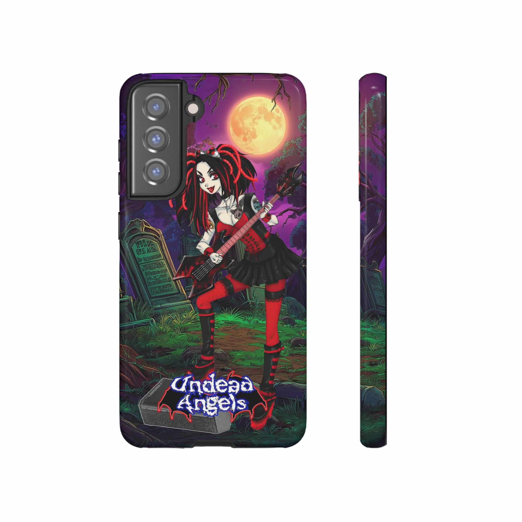 Undead Angels Vampire Guitarist Crimson Classic 2025 Edition Samsung & iPhone Ultra Tough Cases - Image 7