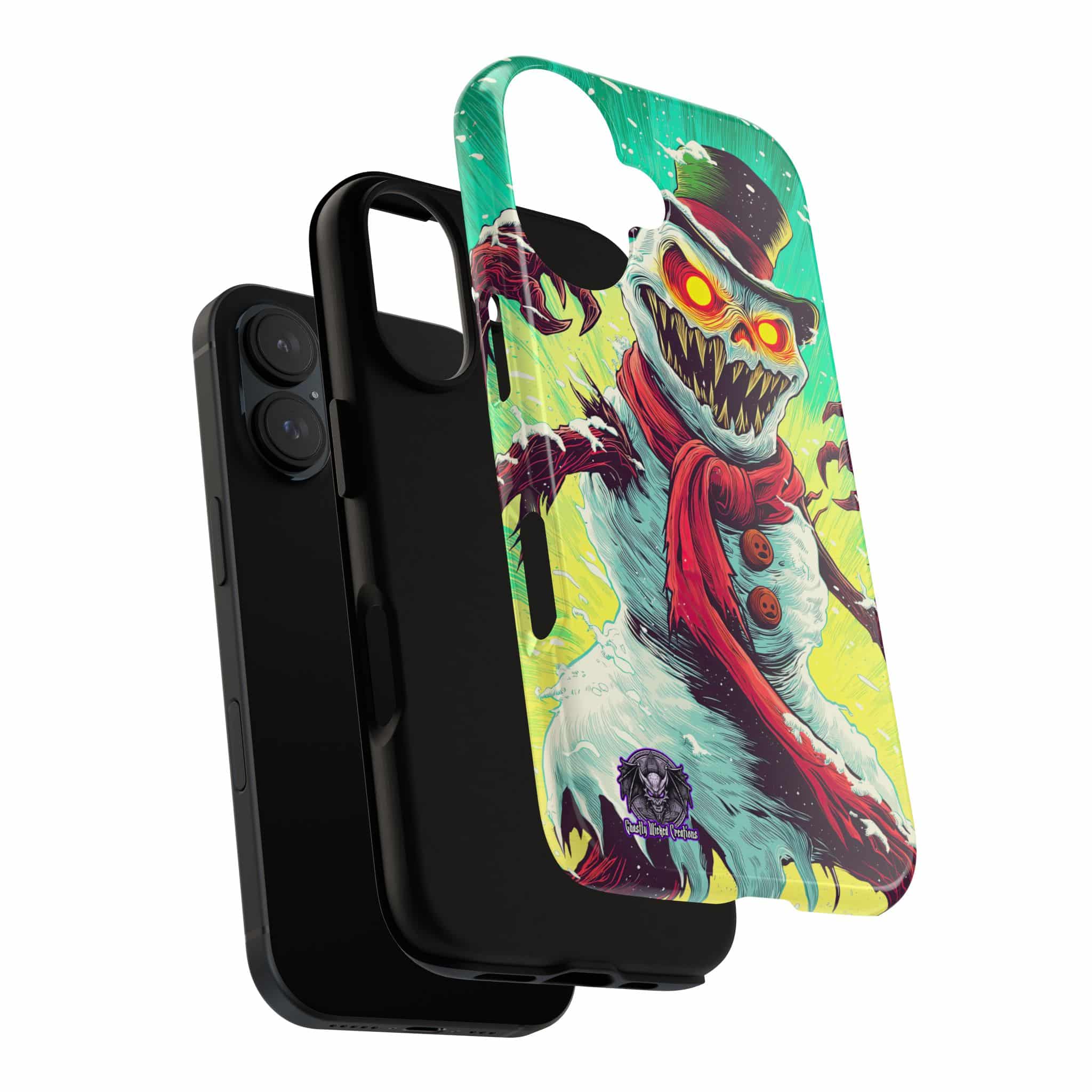 Sadistic Snowman Pop 60’s Art Style Samsung & iPhone Ultra Tough Cases - Image 98